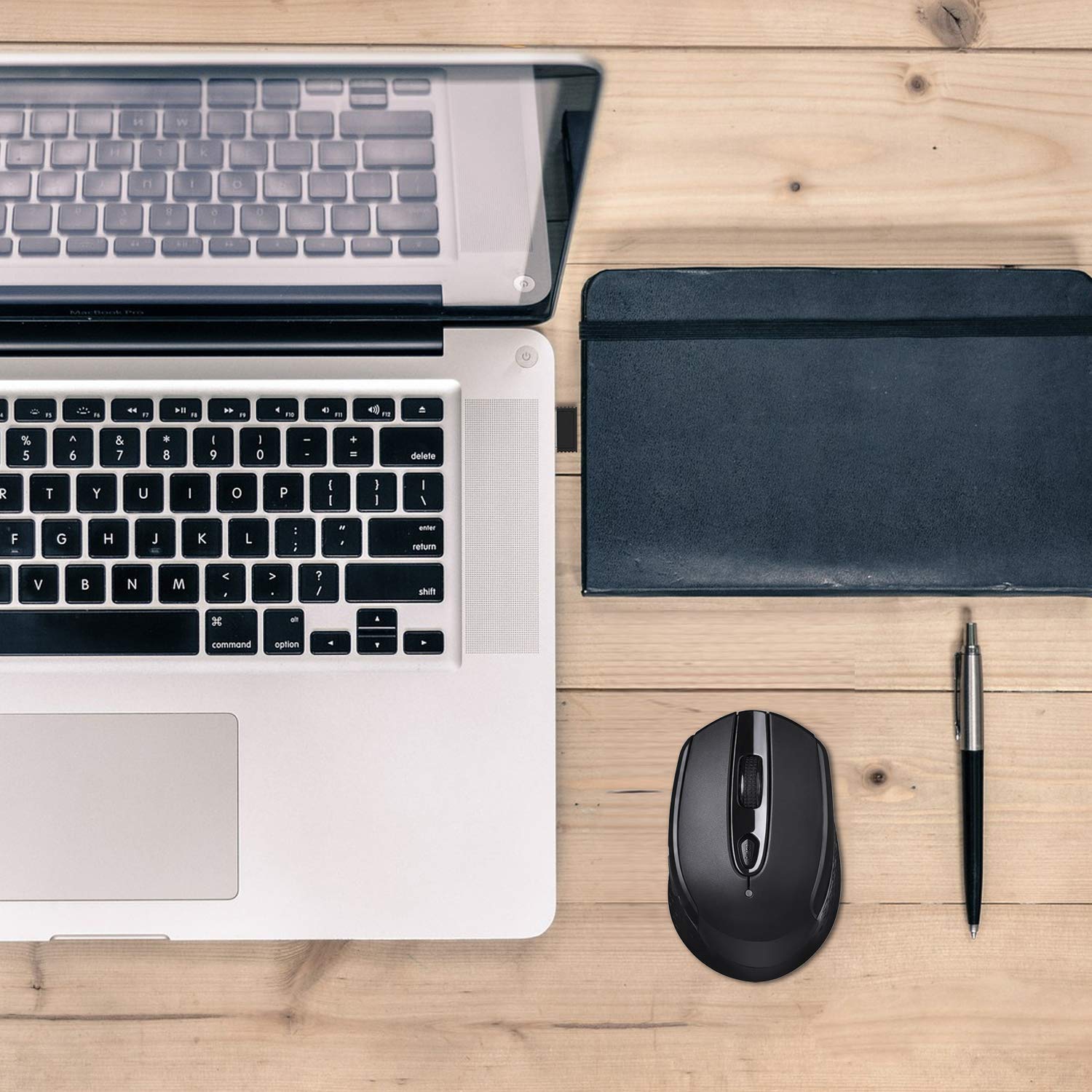 Multifunctional Wireless Mouse, Cimetech 2.4G Cordless Mouse for Laptop with USB Receiver Comfortable Click Computer Mice, 6