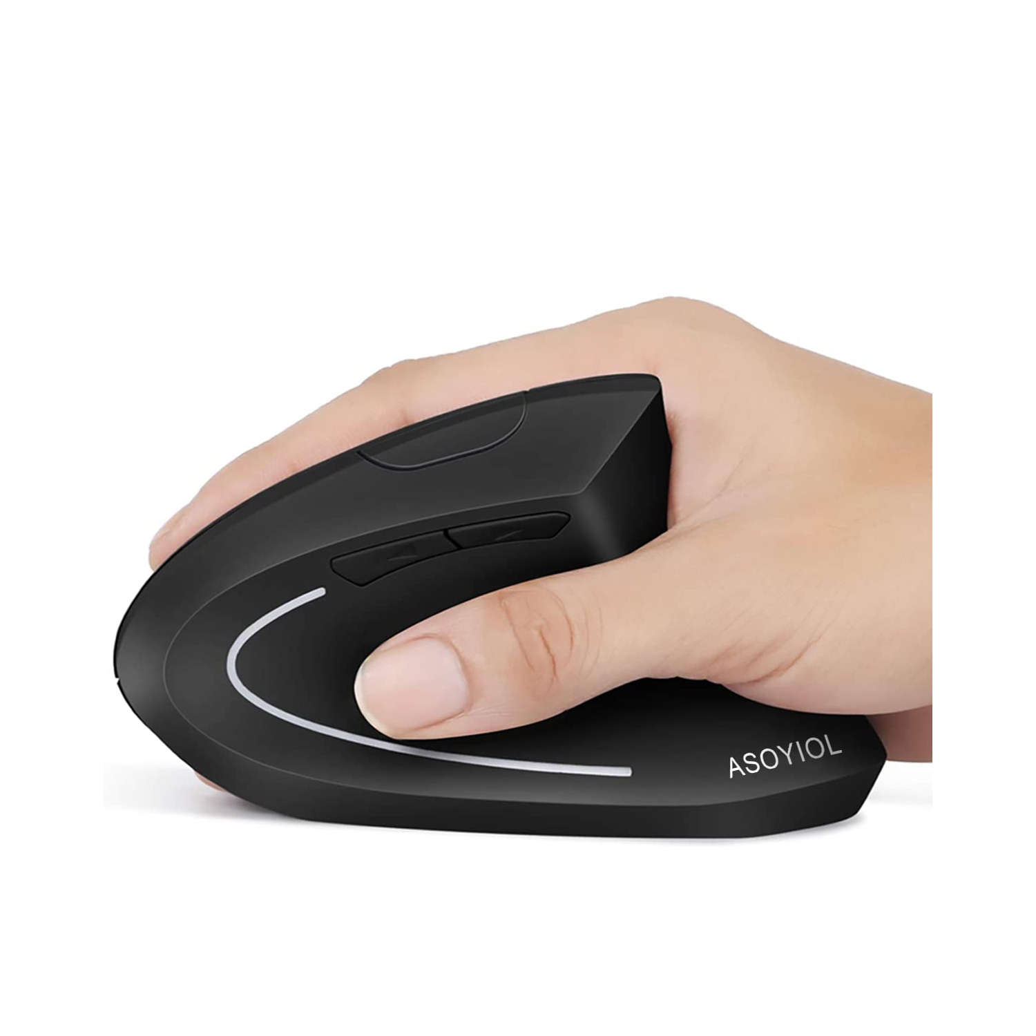 2.4G Wireless Ergonomic Vertical Mouse, DOOMIER Rechargeable Ergonomic Vertical Cordless Optical Mice with USB Receiver, 6 B