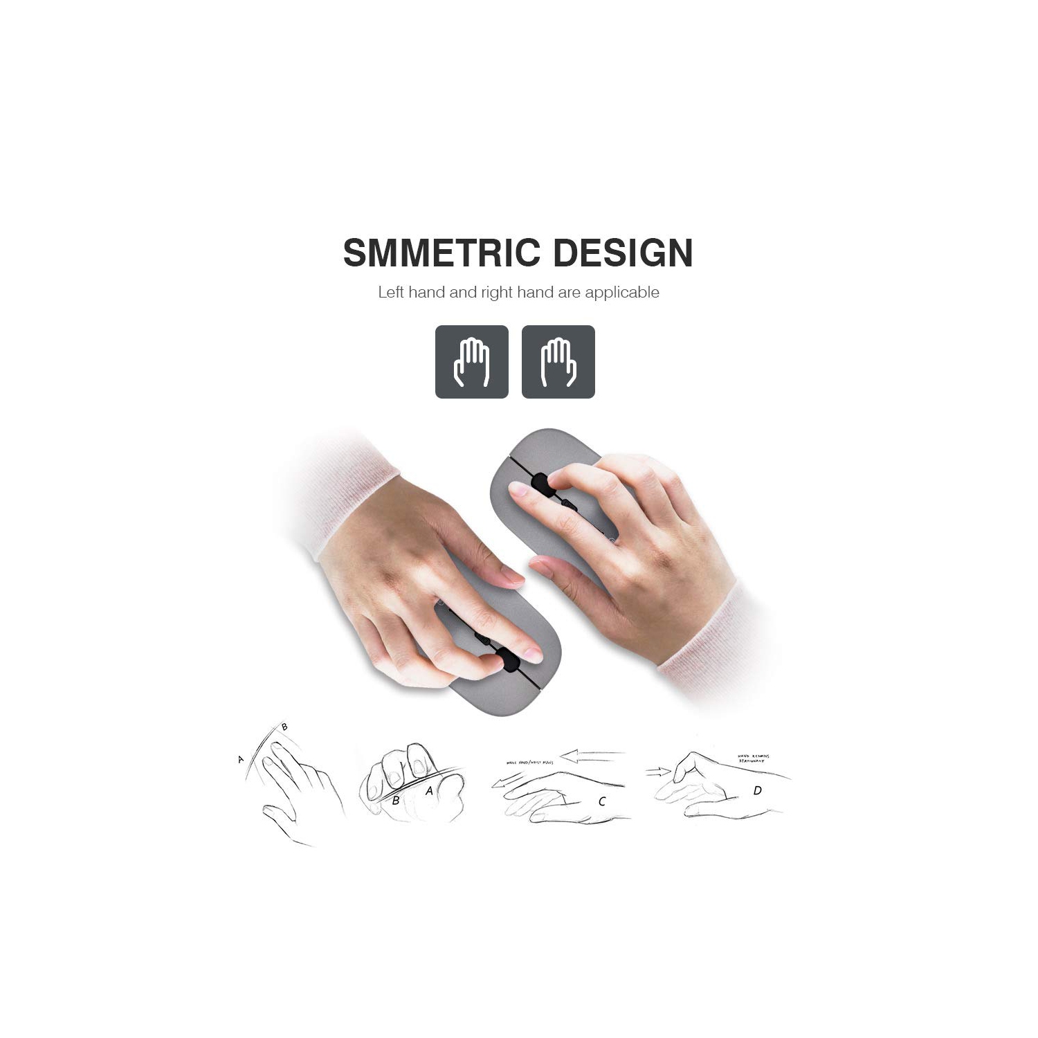 INPHIC Silent Wireless Mouse, Upgraded: Battery Level Visible , Ultra Slim 2.4G Rechargeable Cordless Mouse Computer Mice 1