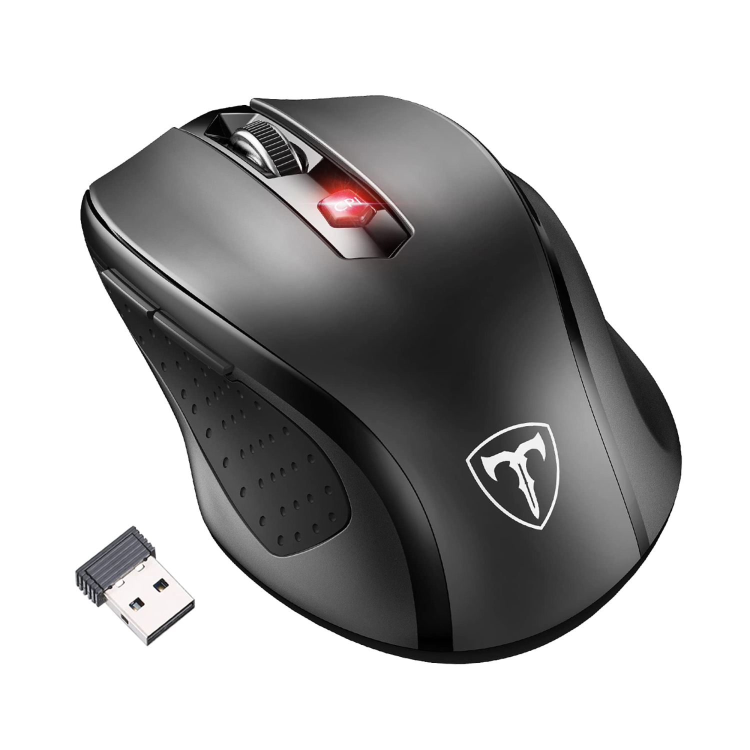 Wireless Mouse, 2.4GHz Computer Mouse with USB, 5-Level DPI Mouse for Laptop, Ergonomic Mouse up to 16 Months Battery Life (