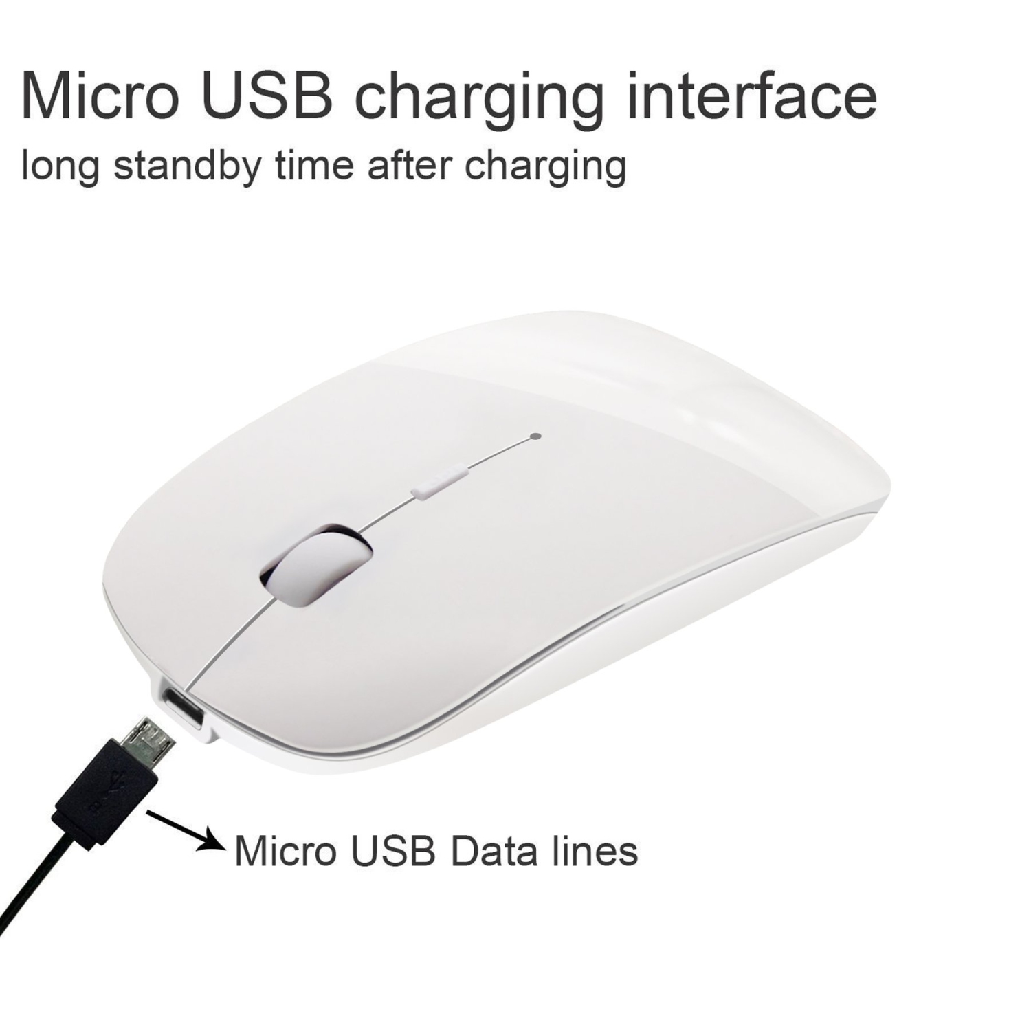 Chargeur sans fil Bluetooth Souris d'ordinateur MacBook Air Mac Pro iPad Pad PC portable laser optique rechargeable Mini Souris mince silencieuse est