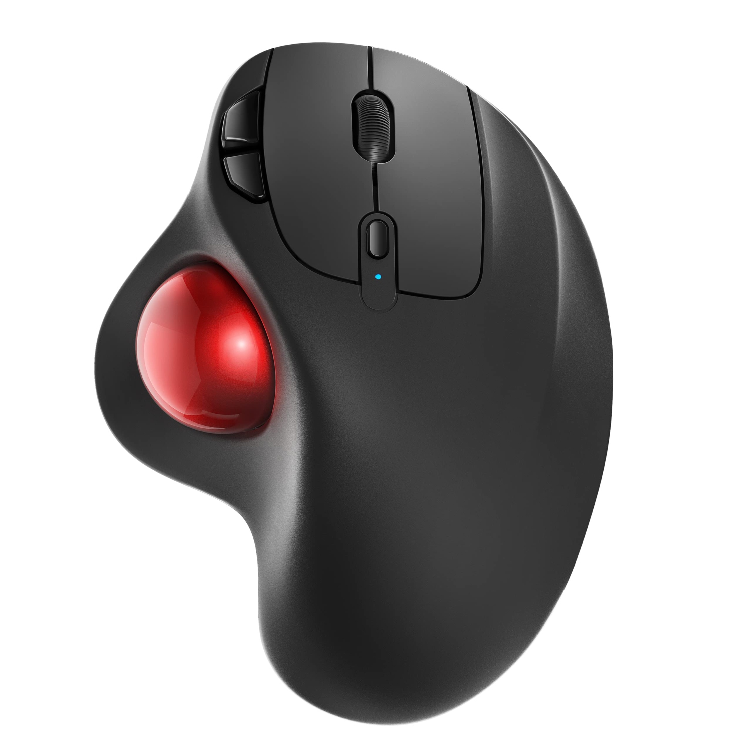 Wireless Trackball Mouse, Rechargeable Ergonomic Mouse, Easy Thumb Control, Precise & Smooth Tracking, 3 Device Connection (