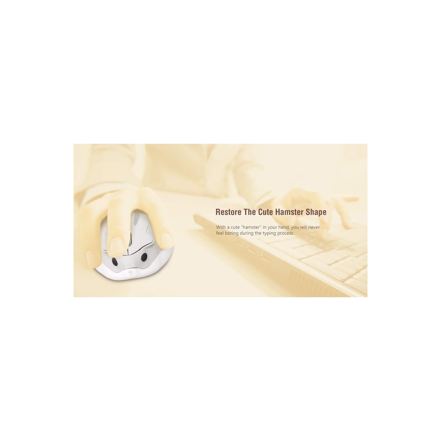 2.4GHz Wireless Mouse Cute Hamster Shape Less Noice Portable Mobile Optical 1200DPI USB Mice Cordless Mouse for PC Laptop Co