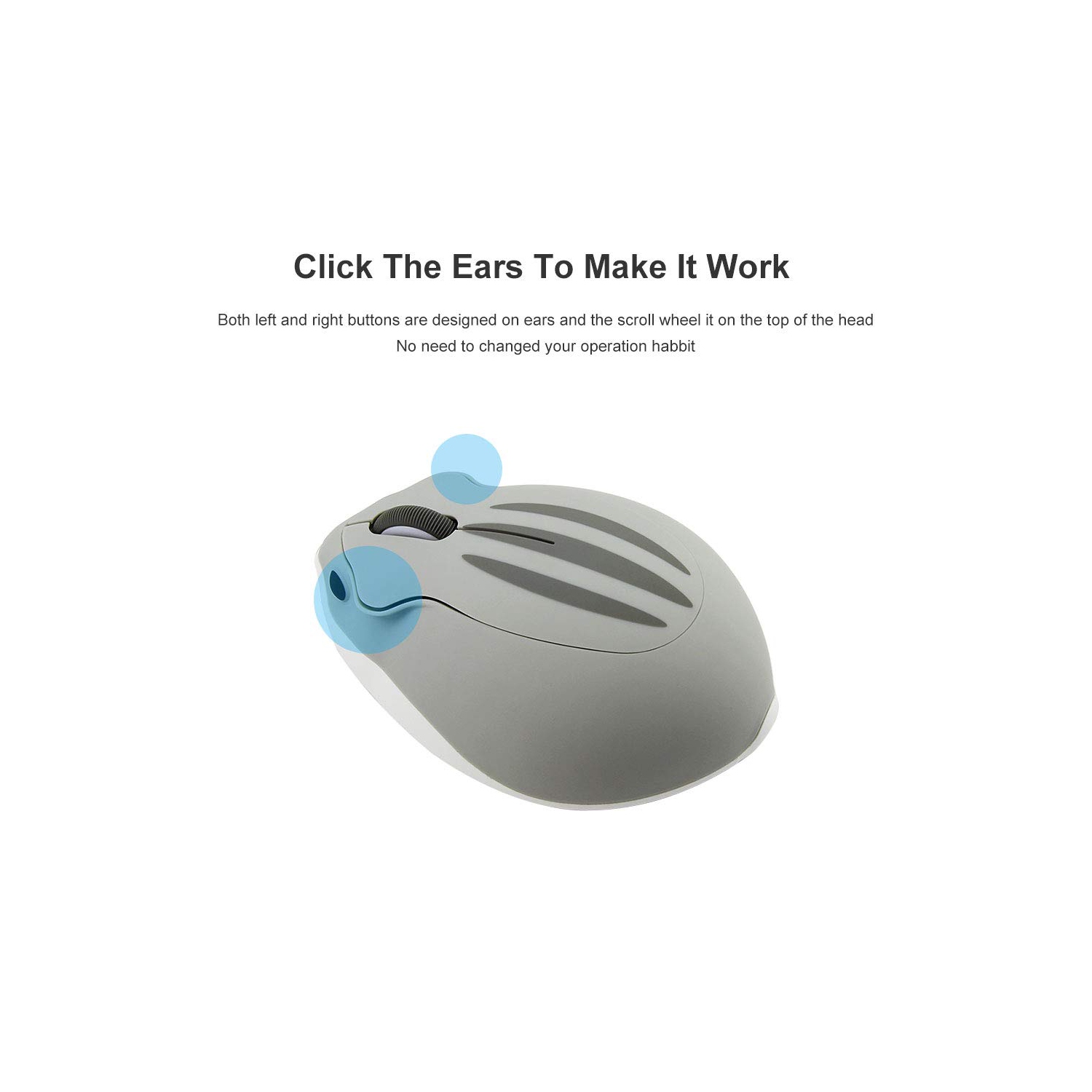 2.4GHz Wireless Mouse Cute Hamster Shape Less Noice Portable Mobile Optical 1200DPI USB Mice Cordless Mouse for PC Laptop Co