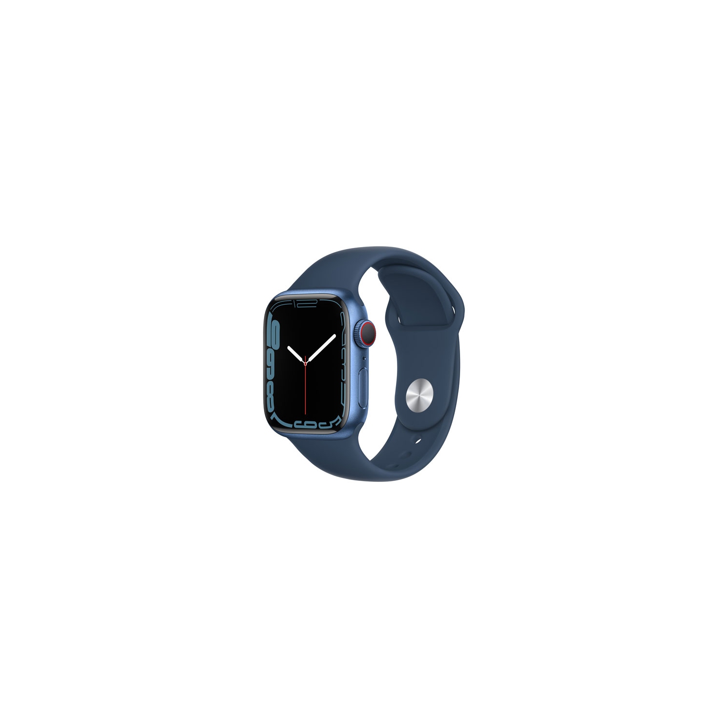 Apple Watch Series 7 boîtier 41 mm aluminium bleu/bracelet sport bleu abyssal - BO