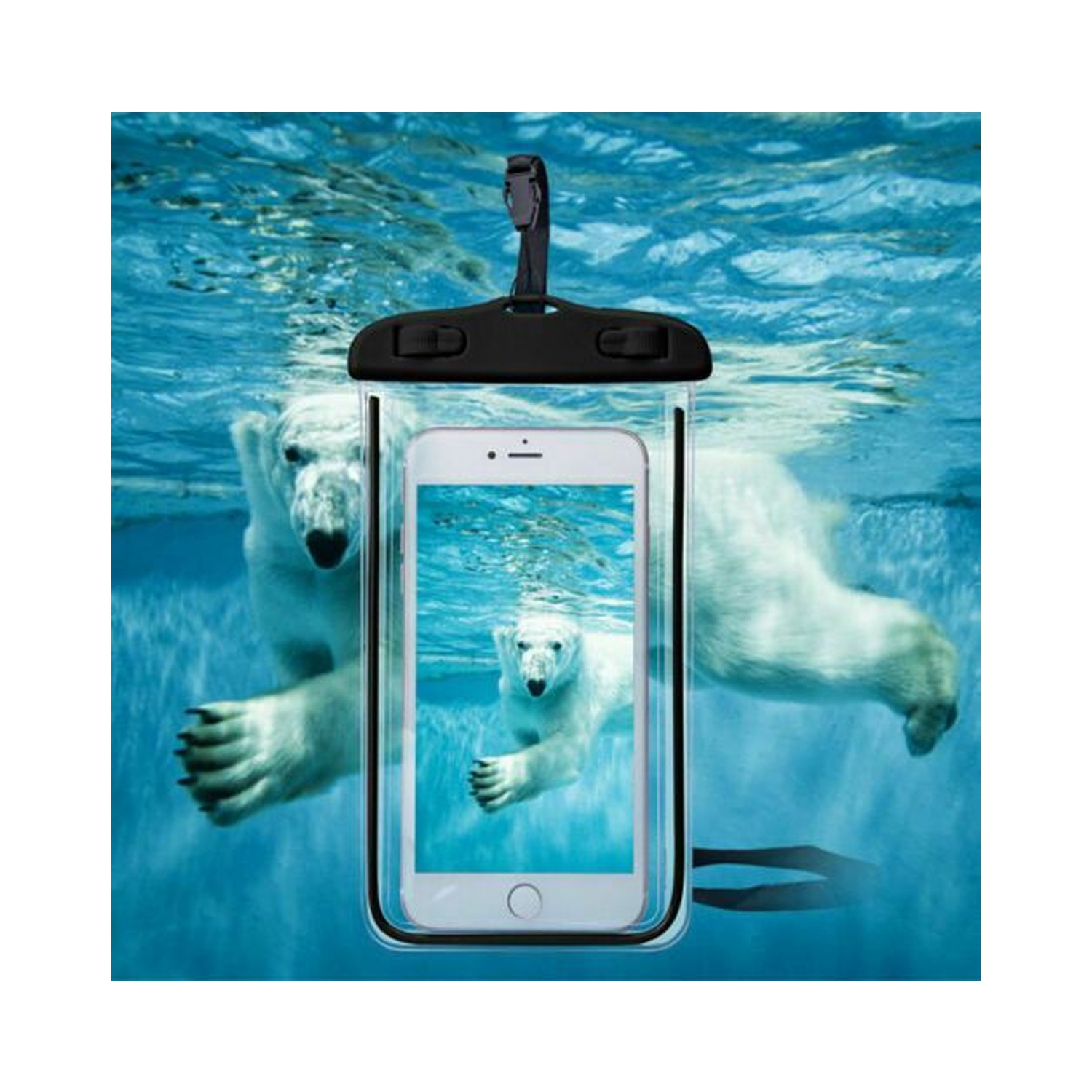 Le sac de natation universel étanche pour téléphone portable sous-marin convient à la plupart des téléphones portables