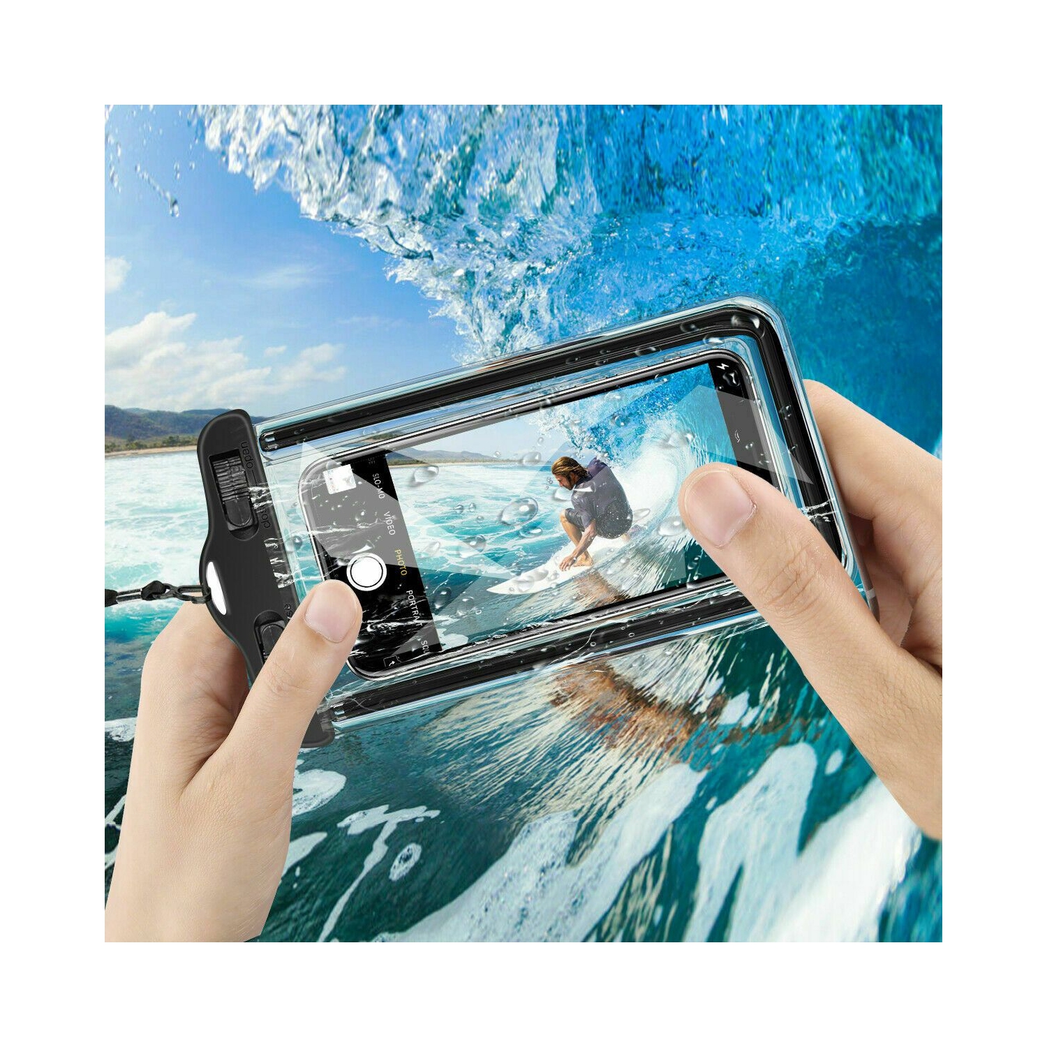 Le sac de natation universel étanche pour téléphone portable sous-marin convient à la plupart des téléphones portables