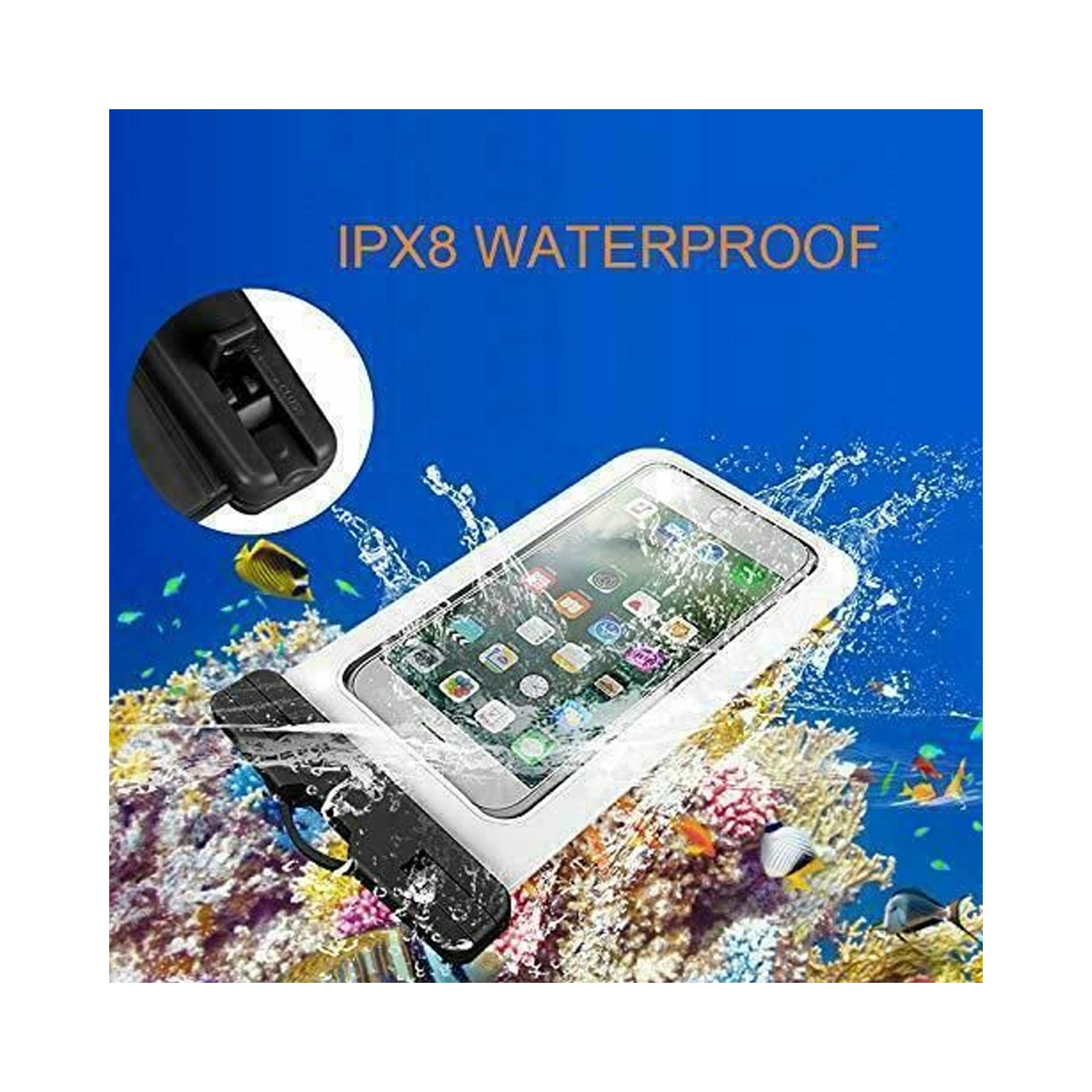 Le sac de natation universel étanche pour téléphone portable sous-marin convient à la plupart des téléphones portables