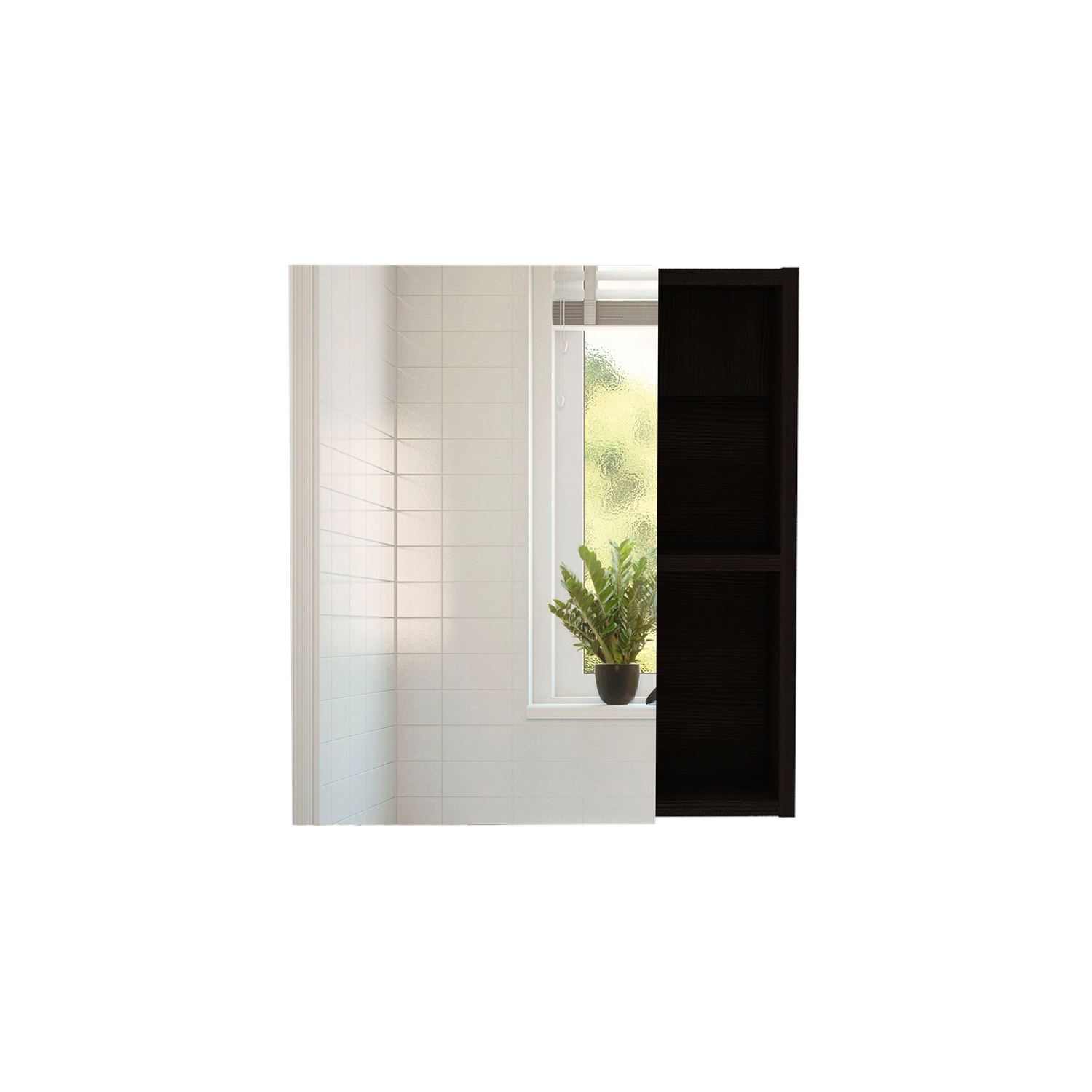 Tuhome Labelle Medicine Cabinet with Mirror Espresso