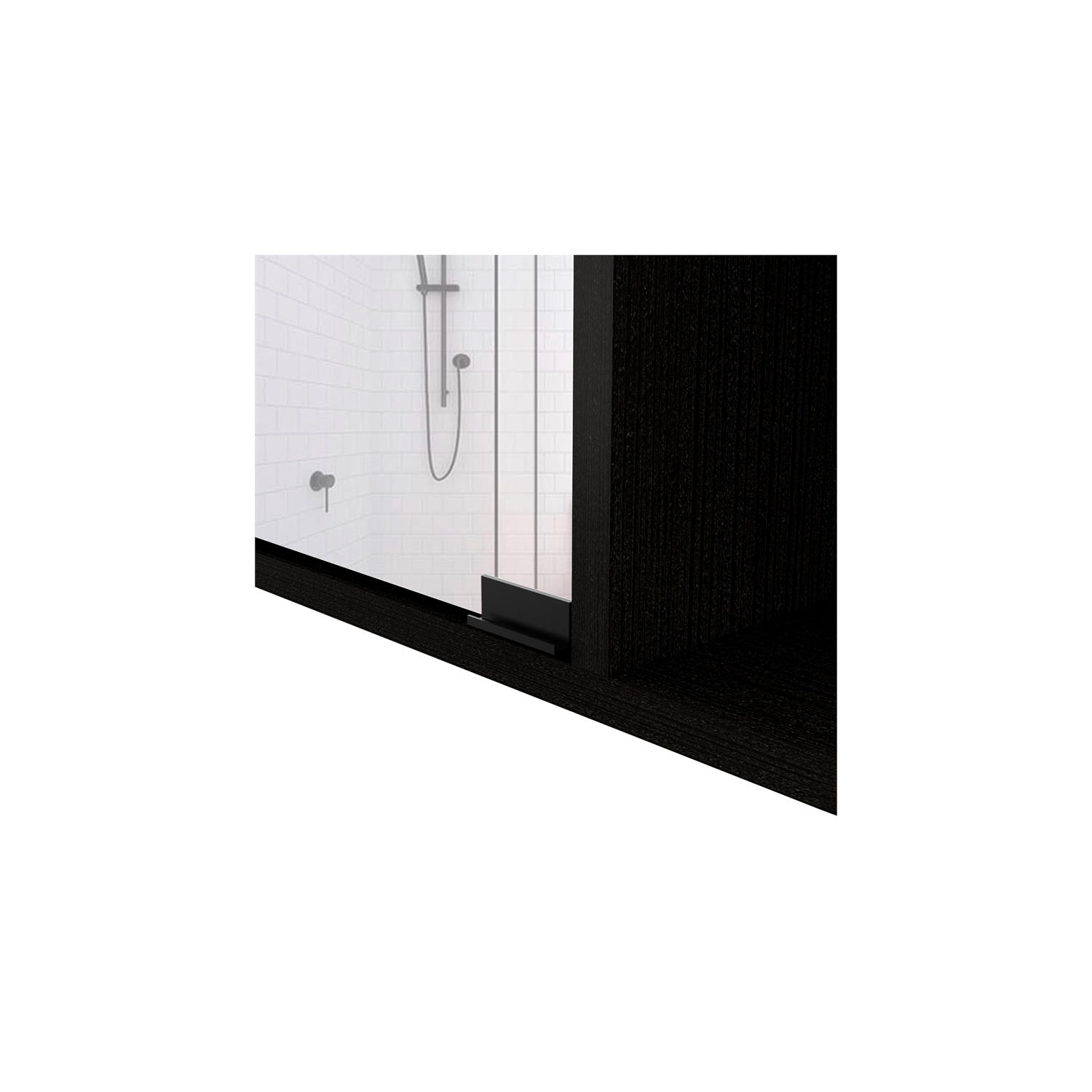 Tuhome Black Modern- Material -Engineered Wood Milan Medicine Cabinet