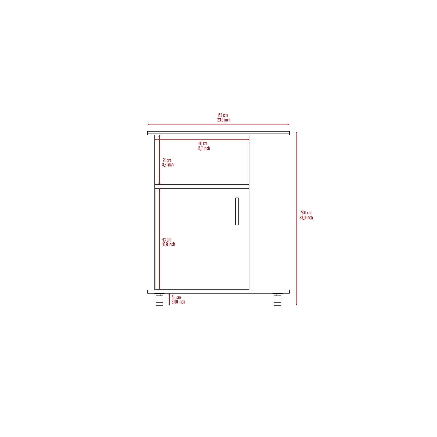 Meuble de four à micro-ondes inférieur en bois d’ingénierie moderne TuHome - Noir
