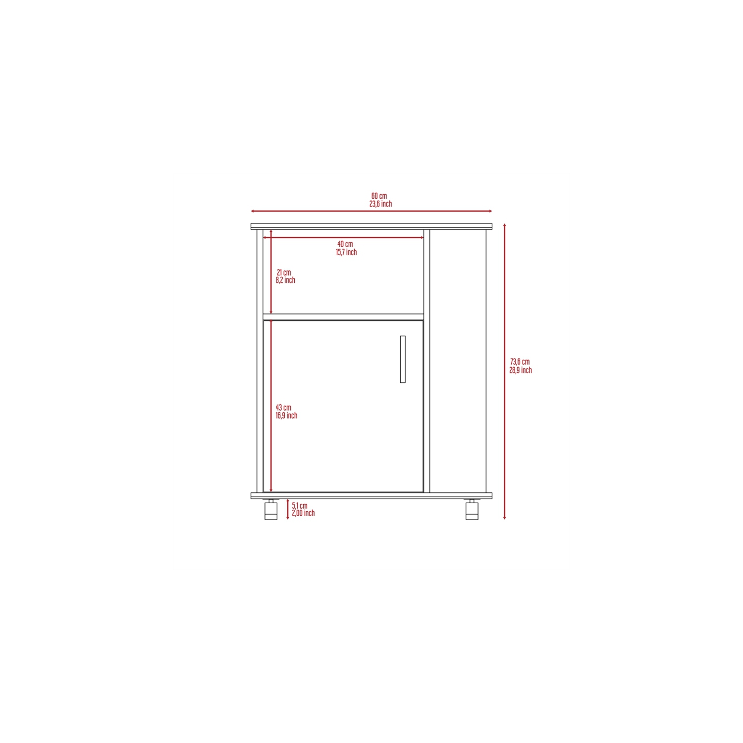 Meuble de four à micro-ondes inférieur en bois d’ingénierie moderne TuHome - Noir