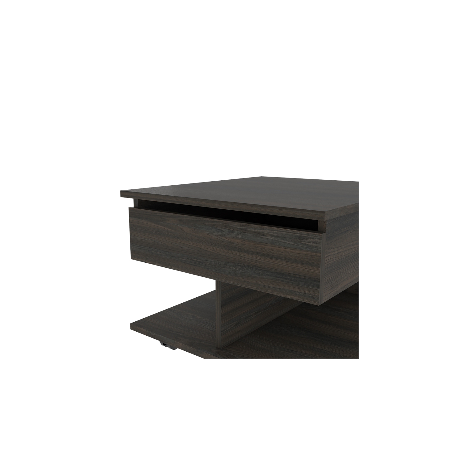 TUHOME Luanda Lift Top Coffee Table Engineered Wood Coffee Tables in Brown