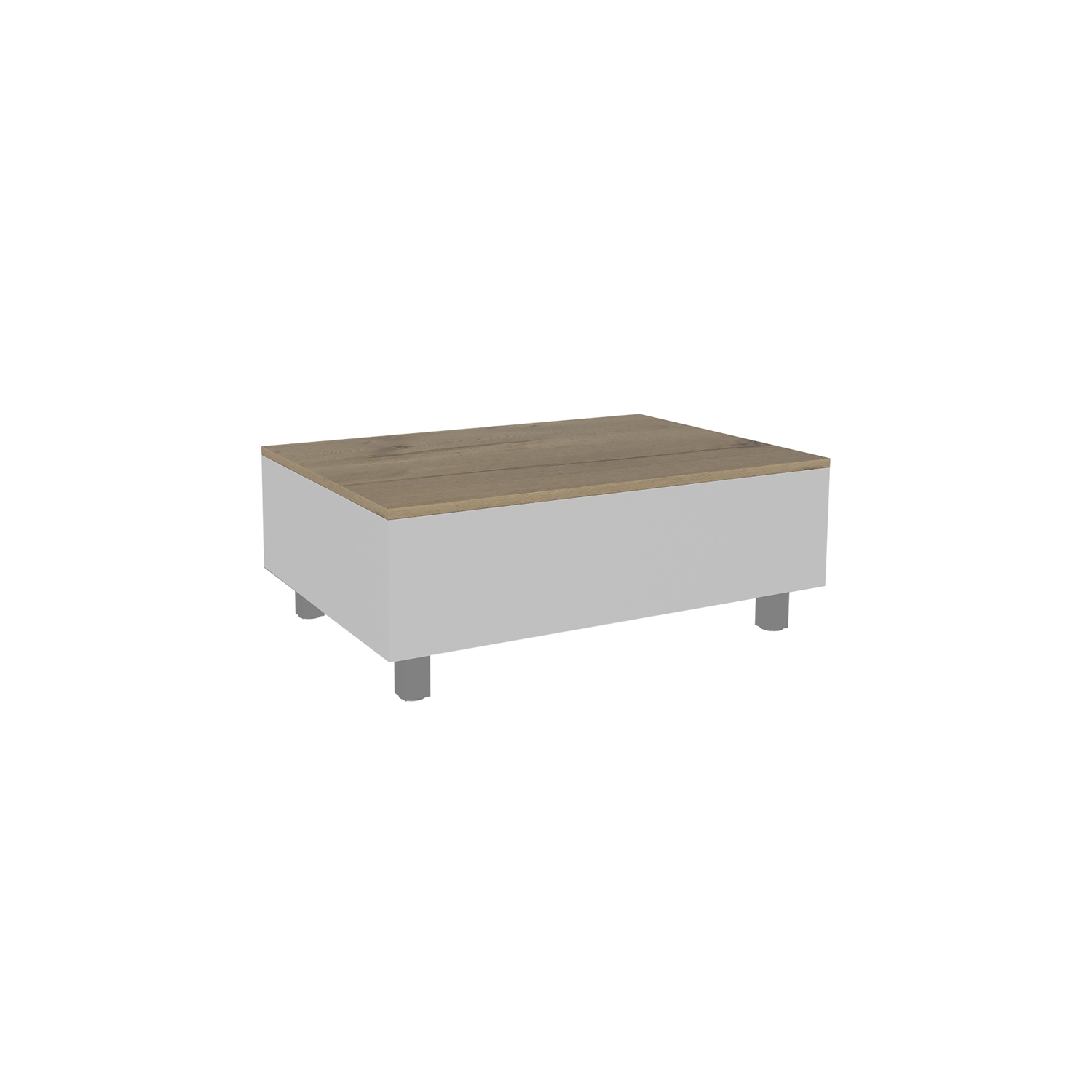 Table basse à dessus relevable en bois d’ingénierie de TUHOME Gambie, blanc
