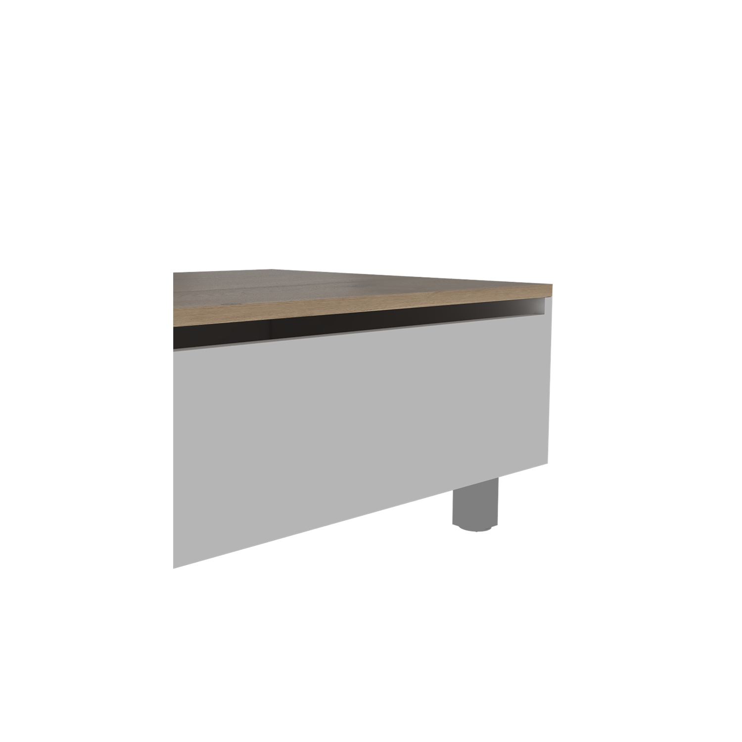 Table basse à dessus relevable en bois d’ingénierie de TUHOME Gambie, blanc