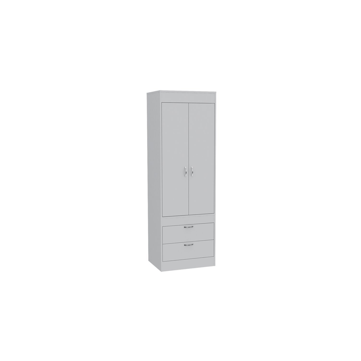 Armoire à 2 portes et 2 tiroirs Lisboa de TuHome – Blanc