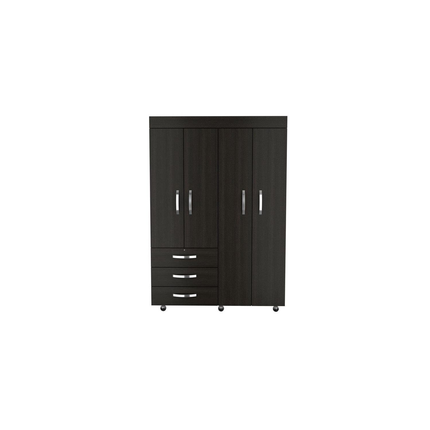 Armoire mobile en bois d'ingénierie Denver de TUHOME, noir
