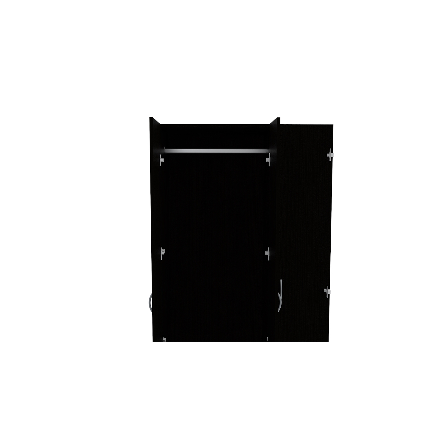 Armoire à 3 portes en bois d'ingénierie Austral de TUHOME, noir