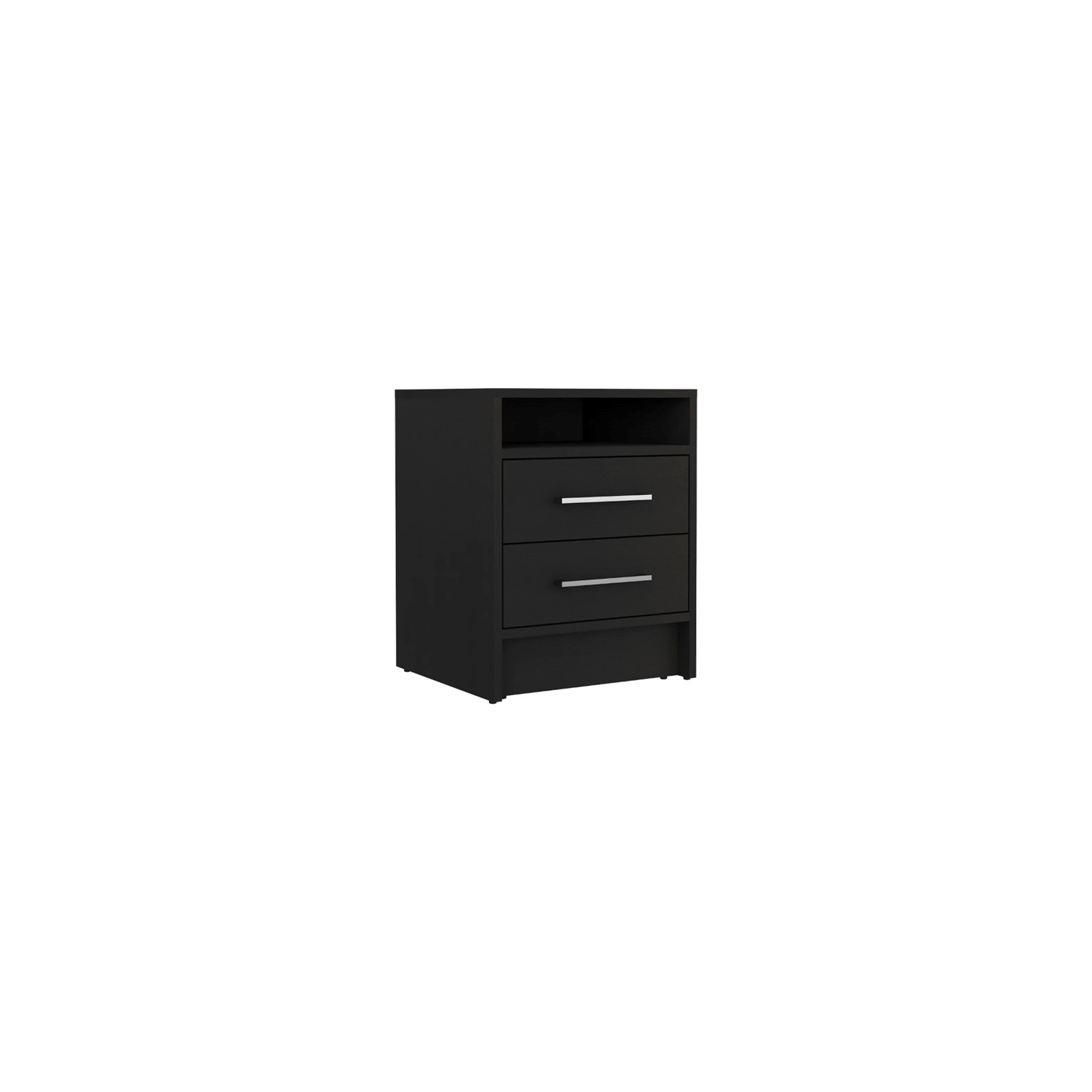 TUHOME Eter Nightstand Engineered Wood Nightstands in Black