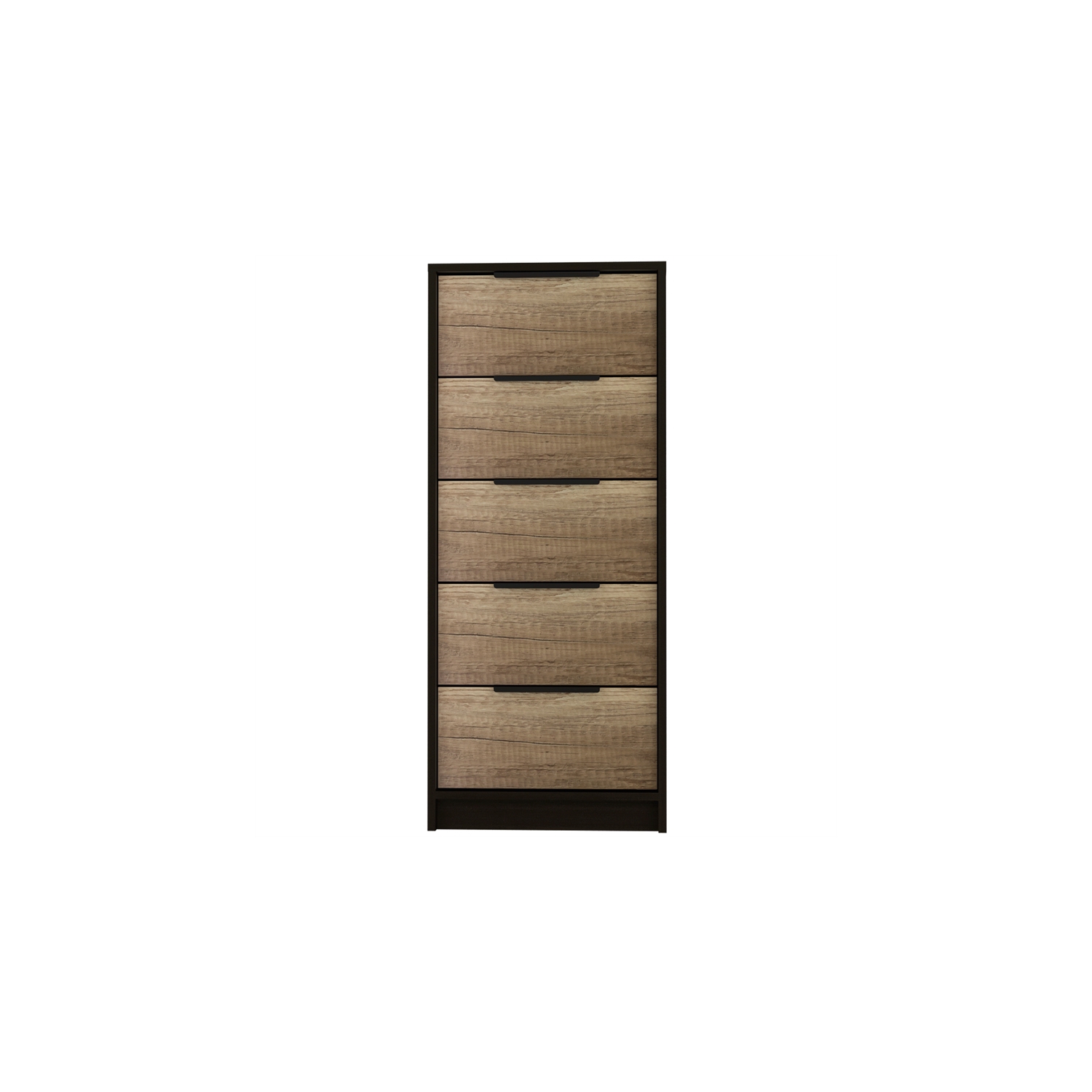 Tuhome Kaia 42" free standing 5 drawer dresser Espresso & Light Oak