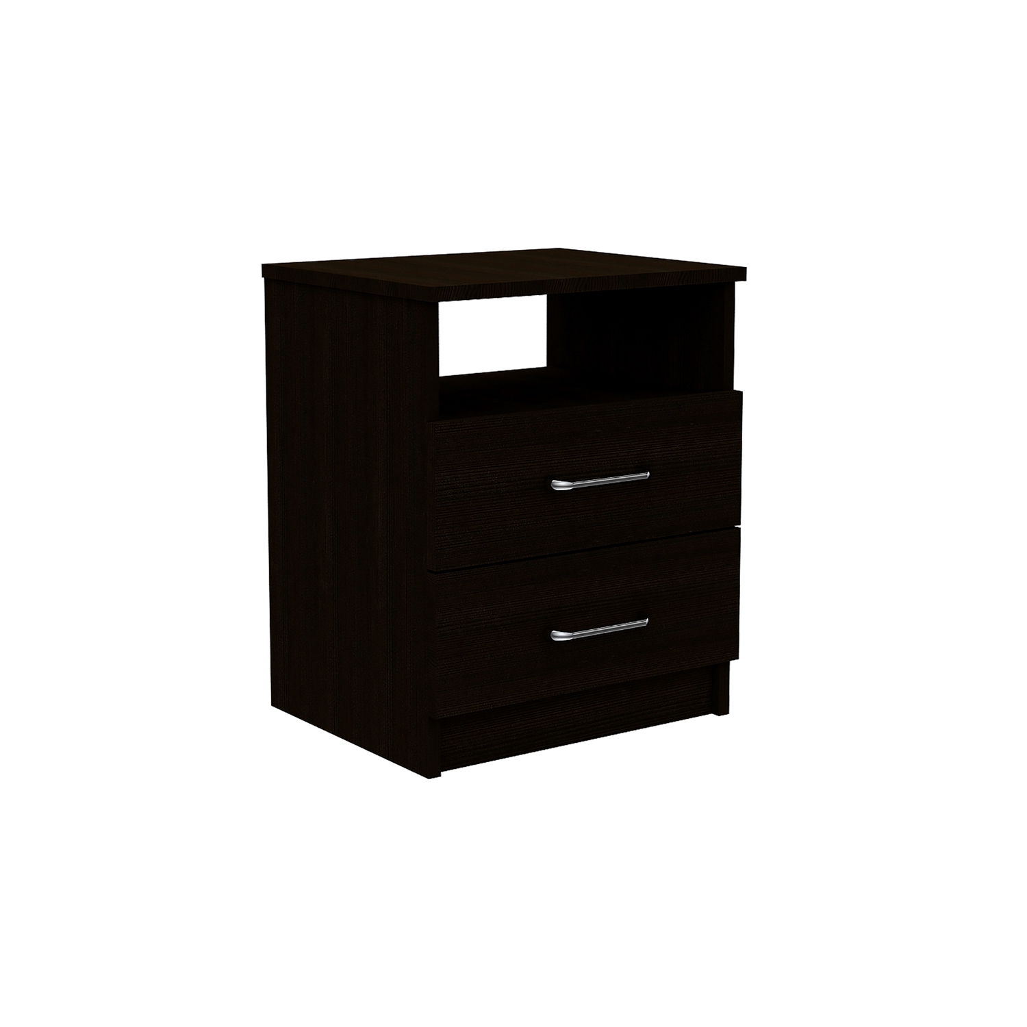 Tuhome Napoles 2 Drawer Night Stand Espresso