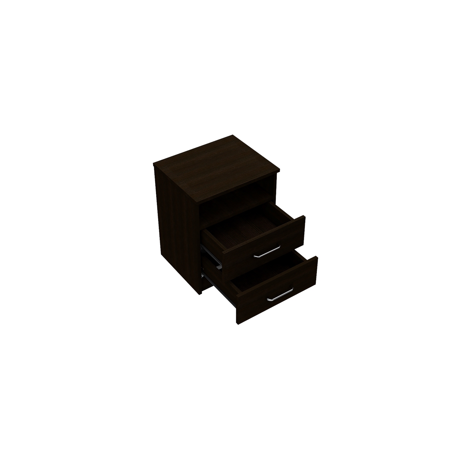 Tuhome Napoles 2 Drawer Night Stand Espresso