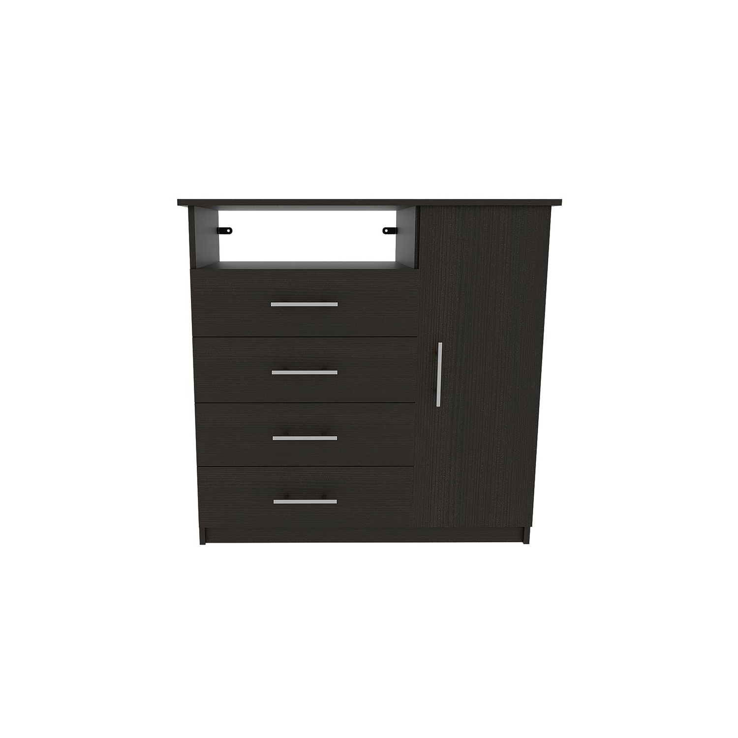 TuHome Black Wengue Modern Engineered Wood Peru 4 Drawer Dresser
