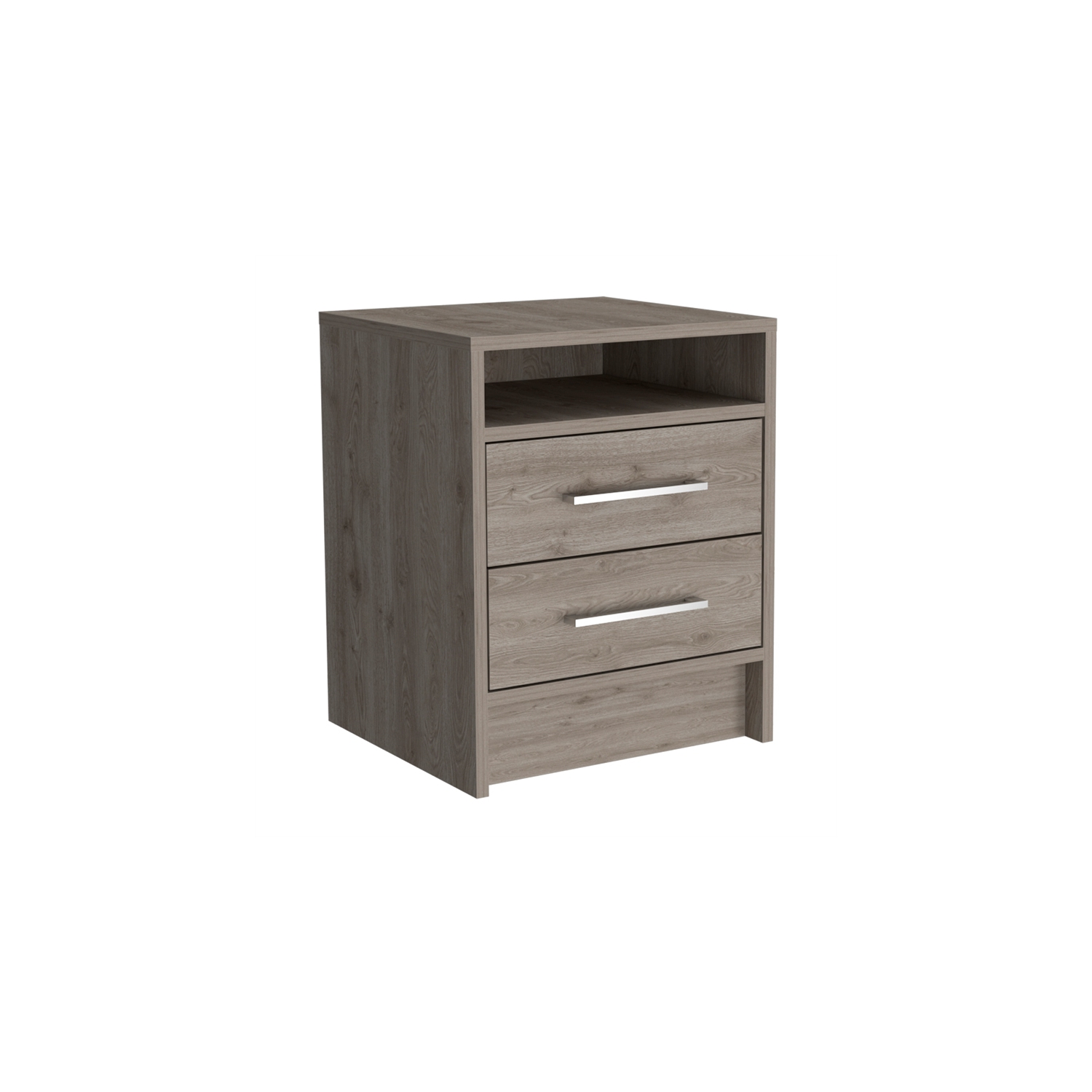 TUHOME Eter Nightstand Engineered Wood Nightstands in Gray