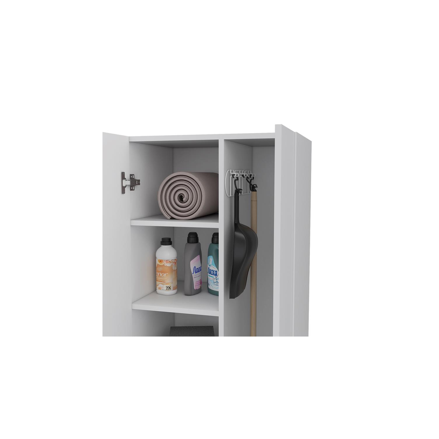 TuHome White Modern Engineered Wood Nala Modern Storage Cabinet
