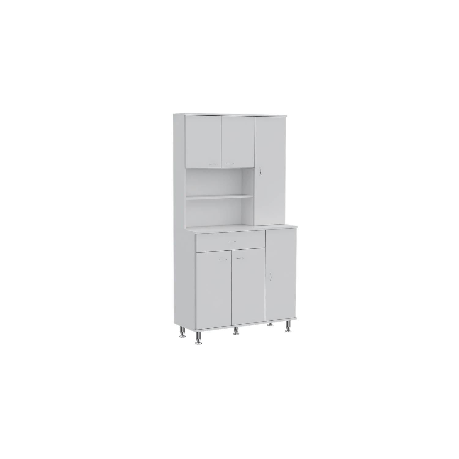 TUHOME Della 90 Kitchen Pantry Engineered Wood Pantries in White