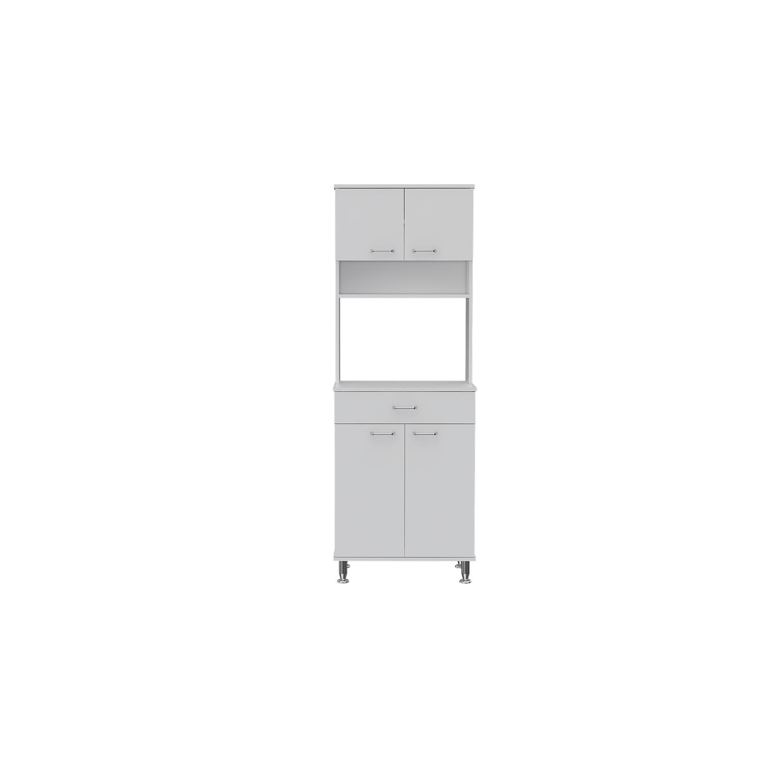 TUHOME Della 60 Kitchen Pantry Engineered Wood Pantries in White