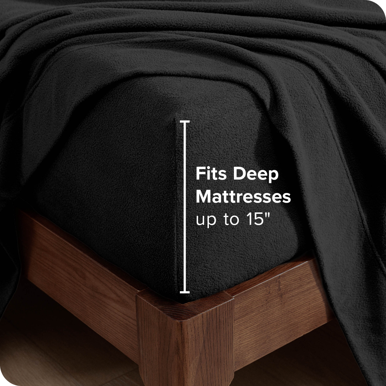 Ensemble de draps en molleton Bare Home - molleton polaire moelleux, draps résistant au comprimé - chaleur toute saison, respirant et