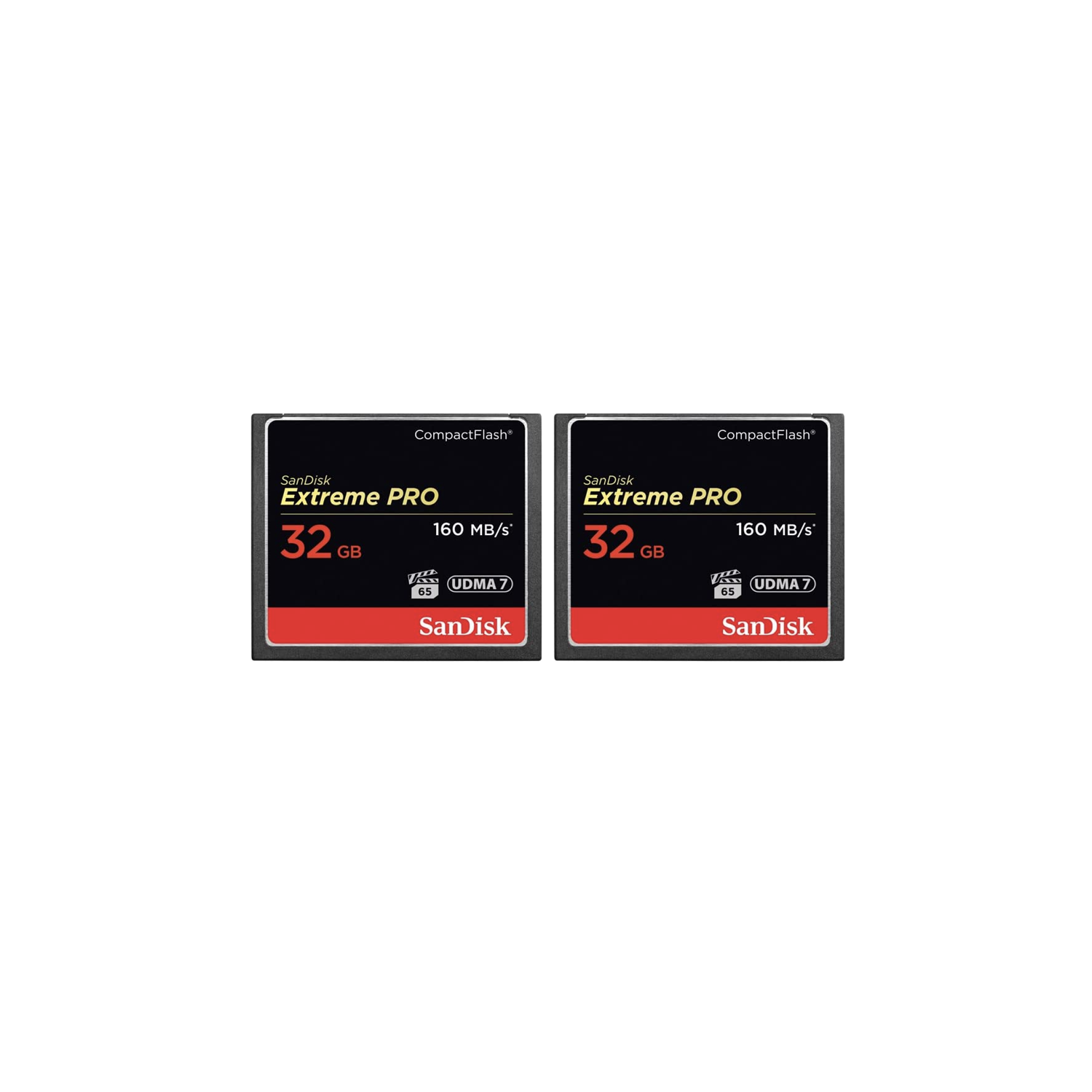 2-pack SanDisk 32GB Extreme PRO Compact Flash Memory Card - (SDCFXPS-032G-X46)