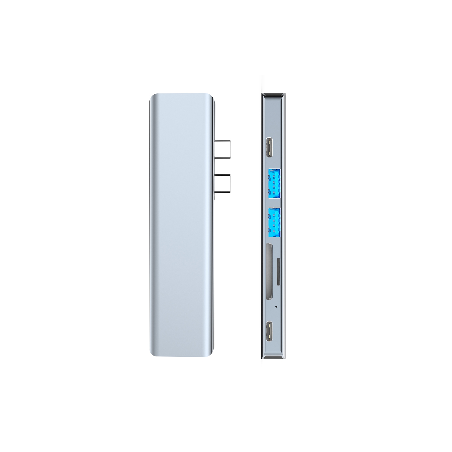 axGear Double adaptateur HUB USB-C Type C vers USB3.0 Lecteur de carte SD Convertisseur HDMI 4K HD PD