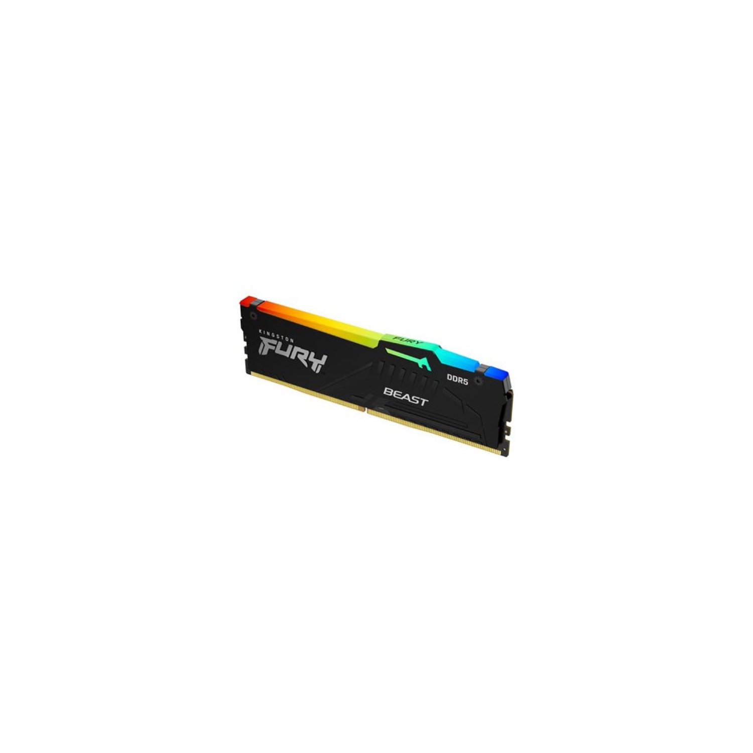 Kingston Fury Beast DDR5 RGB 16GB 5200MT/s DDR5 CL40 DIMM Desktop Gaming Memory Single Module - KF552C40BBA-16