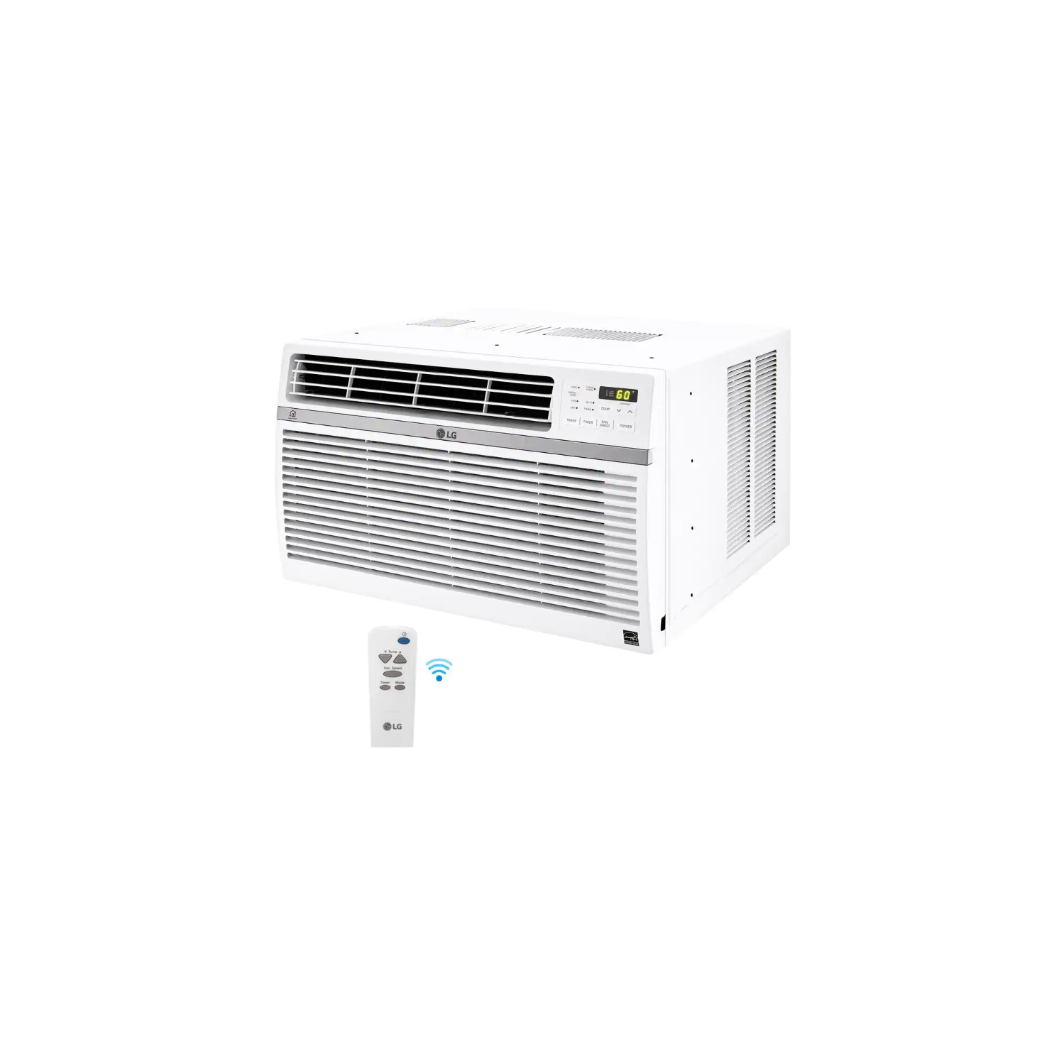 LG 8,000 BTU 115-Volt Window Air Conditioner Cools 350 Sq. Ft. with ENERGY STAR and Remote, Wi-Fi Enabled (LW8017ERSM)