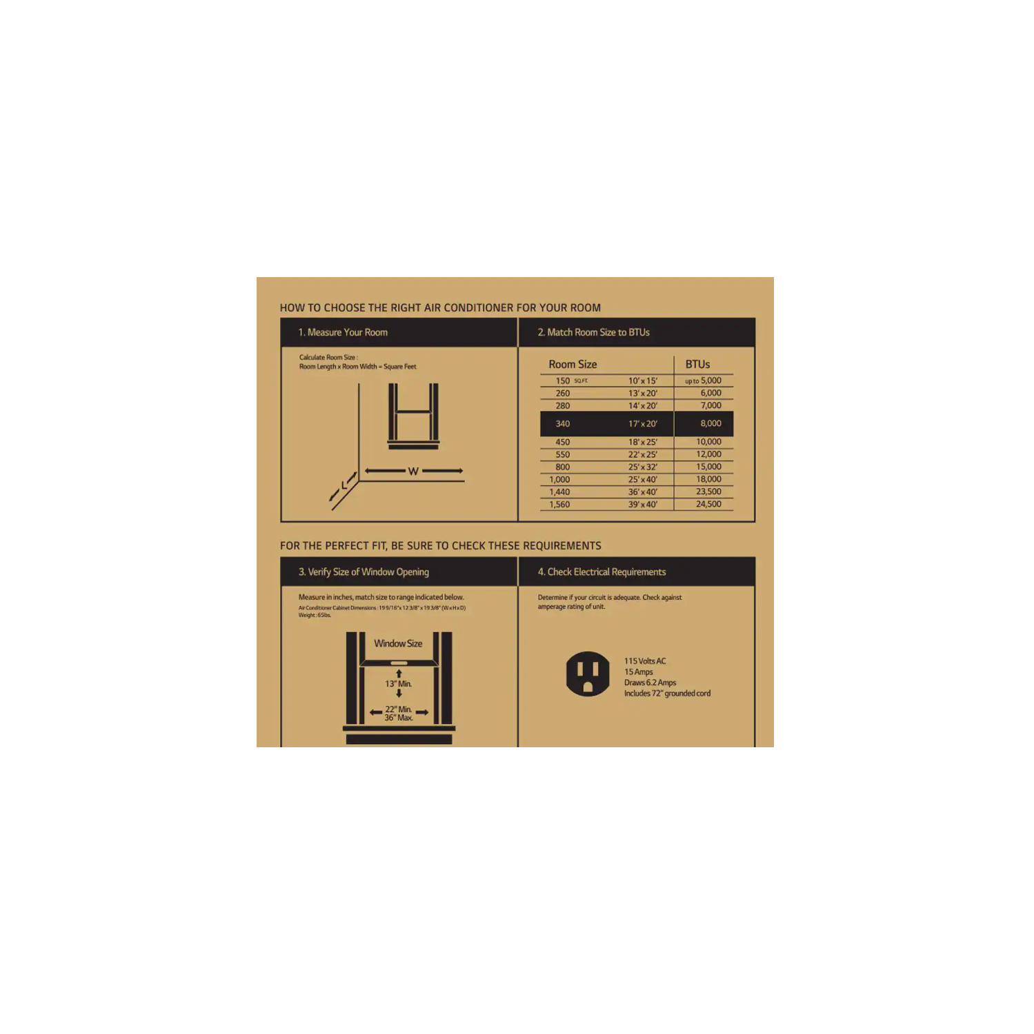 Le climatiseur de fenêtre LG 8 000 BTU 115 V refroidit 350 m². pi. avec ENERGY STAR et télécommande, Wi-Fi activé