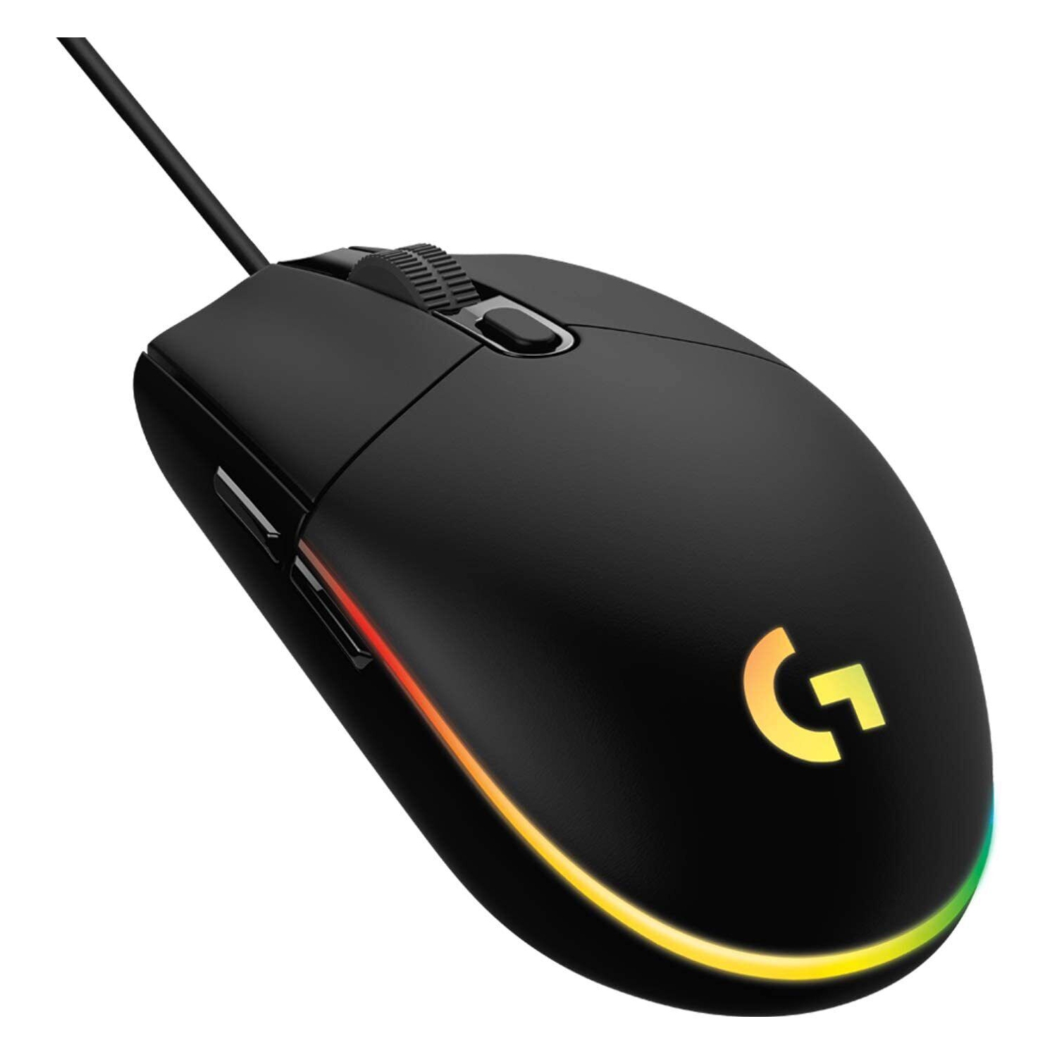 Logitech G203 LightSync Souris de jeu filaire 8,000 DPI, RGB PC/Mac Noir - Certifié remis à neuf