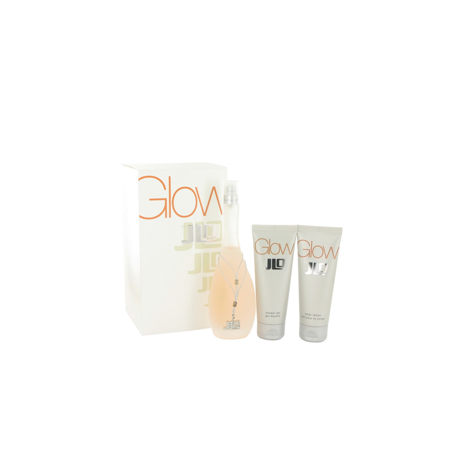 Glow by Jennifer Lopez Gift Set -- 3.4 oz Eau De Toilette Spray + 2.5 oz Body Lotion + 2.5 oz Shower Gel