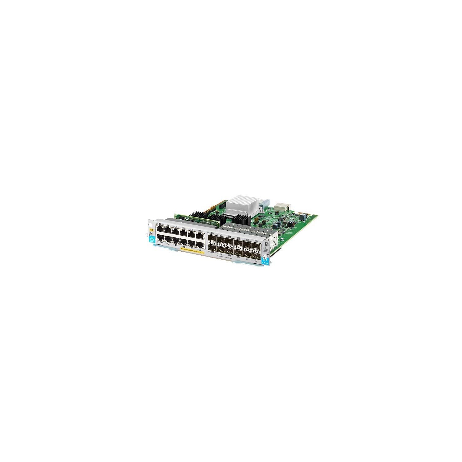 he HP 12-port 10/100/1000BASE-T PoE+ / 12-port 1GbE SFP MACsec v3 zl2 module J9989A