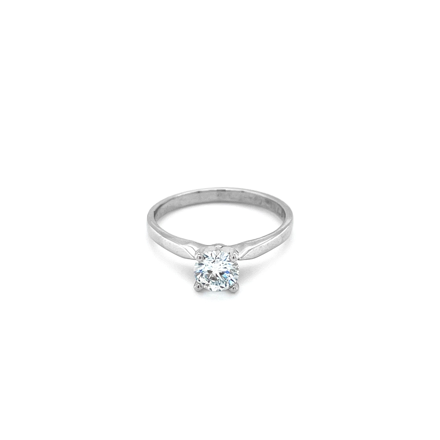 14K White Gold 0.56CT Lab Grown Diamond Solitaire Ring