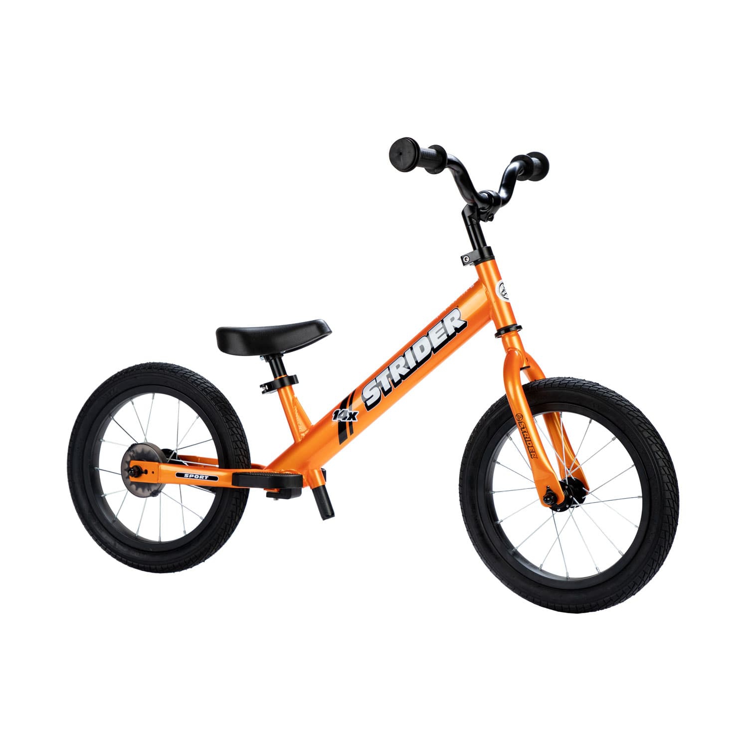 Strider 14x Sport Balance Bike, Ages 3 to 7 Years - Pedal Conversion Kit Sold Separately - Tangerine