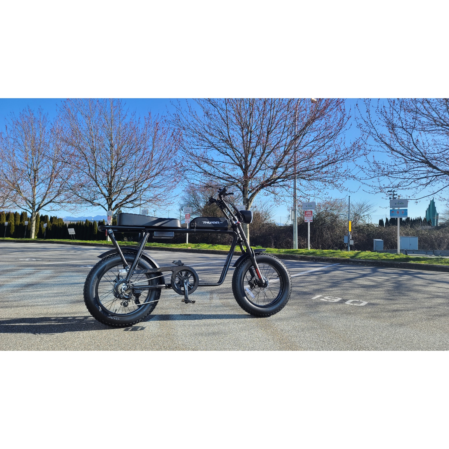 2022 Thunder Fat tires Cruiser style Electric bike - High power, up to 75km distance - Cruiser Confortable e bike