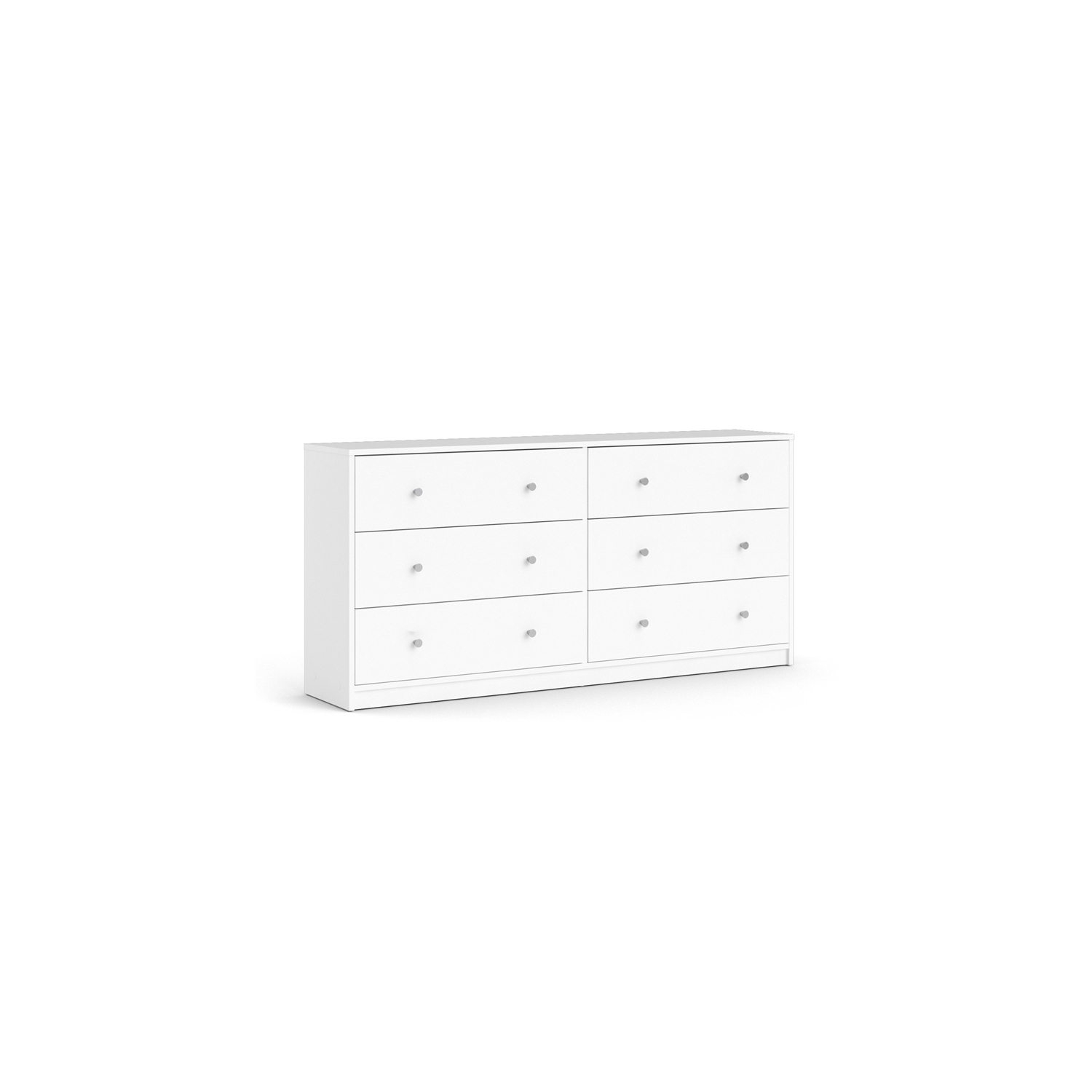 Commode double contemporaine à 6 tiroirs Pemberly Row, blanc