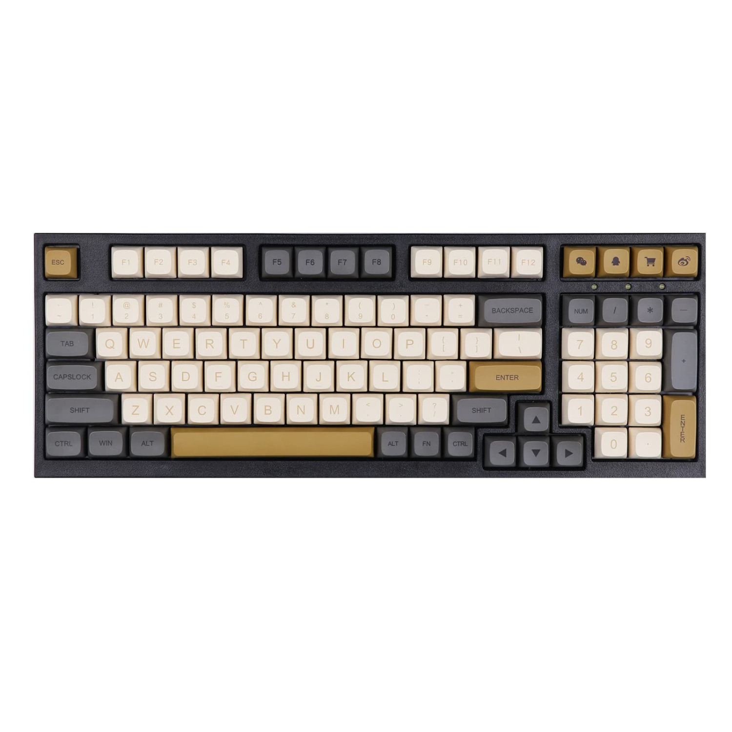 Dawn 138 Keys XDA Profile Dye Sublimation PBT Keycaps Set for Mechanical Gaming Keyboard, Compatible with Cherry/Gateron/Otemu/Kailh Switch (XDA Profile, Dawn Keycaps)