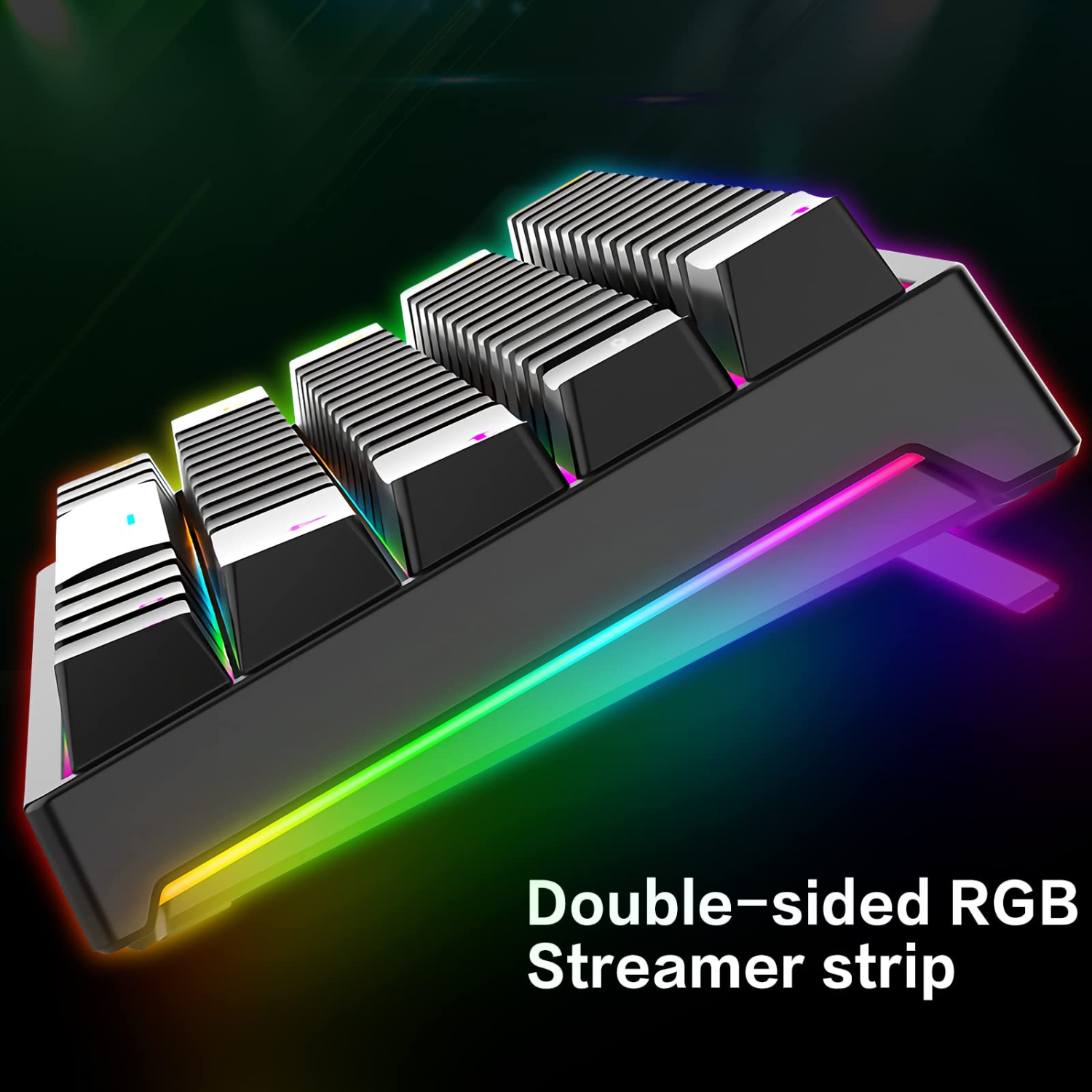 60% Mechanical Gaming Keyboard - 61 Keys USB Ergonomic Keyboard with 9 Colors RGB Adjustable Backlights Compatible with All