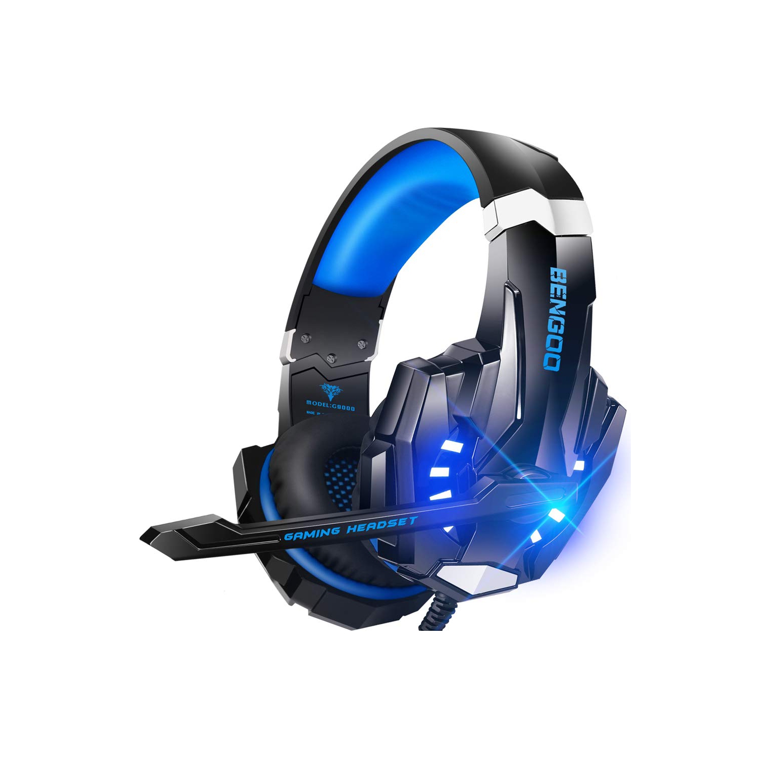 G9000 Stereo Gaming Headset for PS4 PC Xbox One PS5 Controller, Noise Cancelling Over Ear Headphones with Mic