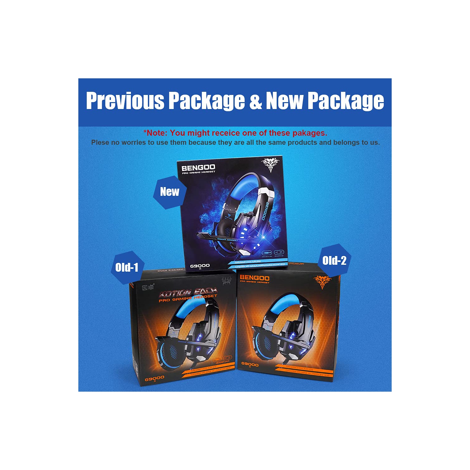 G9000 Stereo Gaming Headset for PS4 PC Xbox One PS5 Controller, Noise Cancelling Over Ear Headphones with Mic