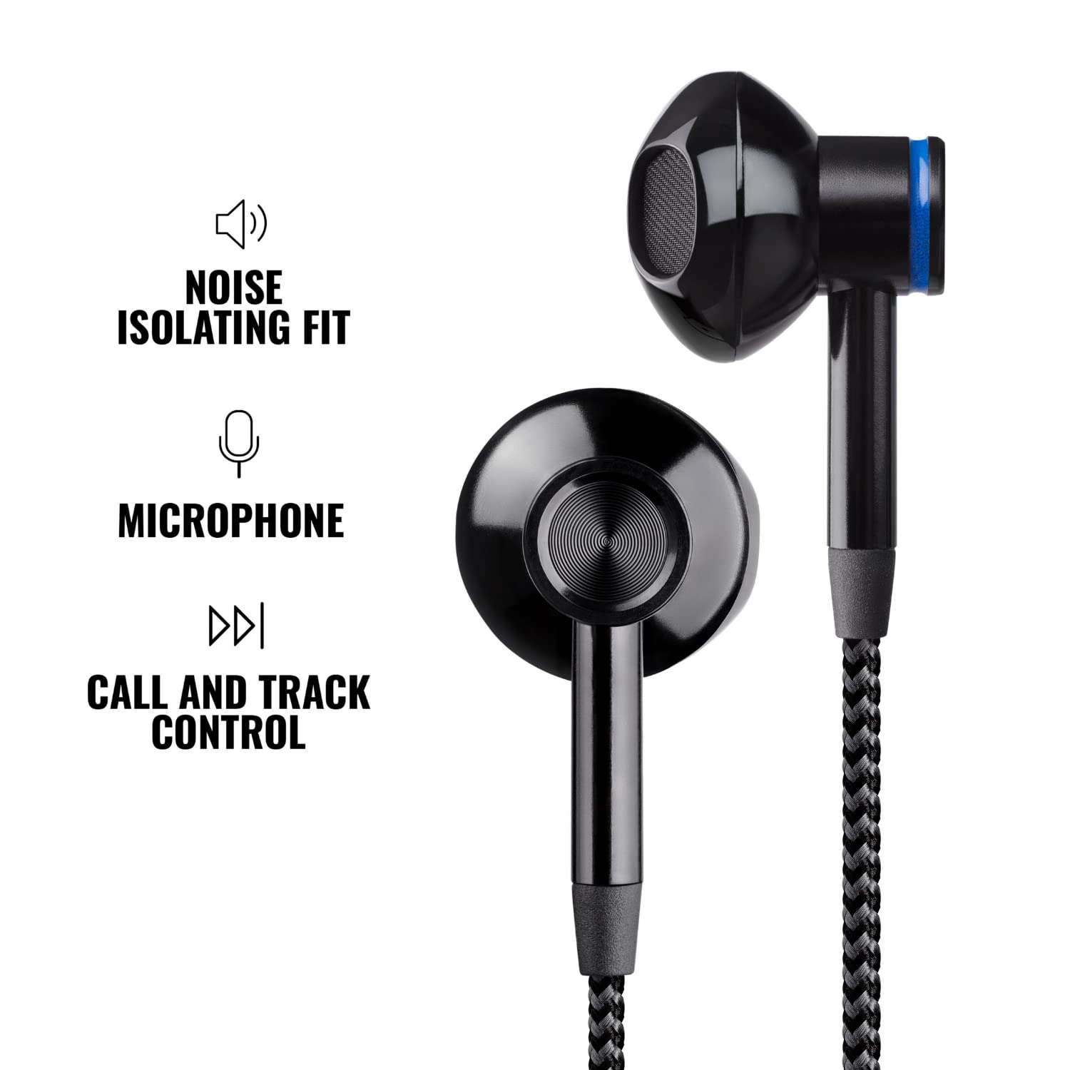 Wired-Earbuds-Earphones-Headphones-Microphone, LUDOS NOVA Wired Earbuds with Microphone 5 Year Warranty | Noise Reduction in