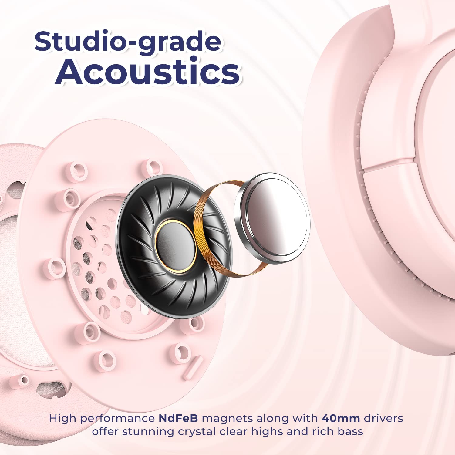 Kids Headphones Wired with Microphone, Tribit Starlet01 Safe Sound Tech 85/94dBA Volume Limited, SharePair, HiFi Stereo Fold